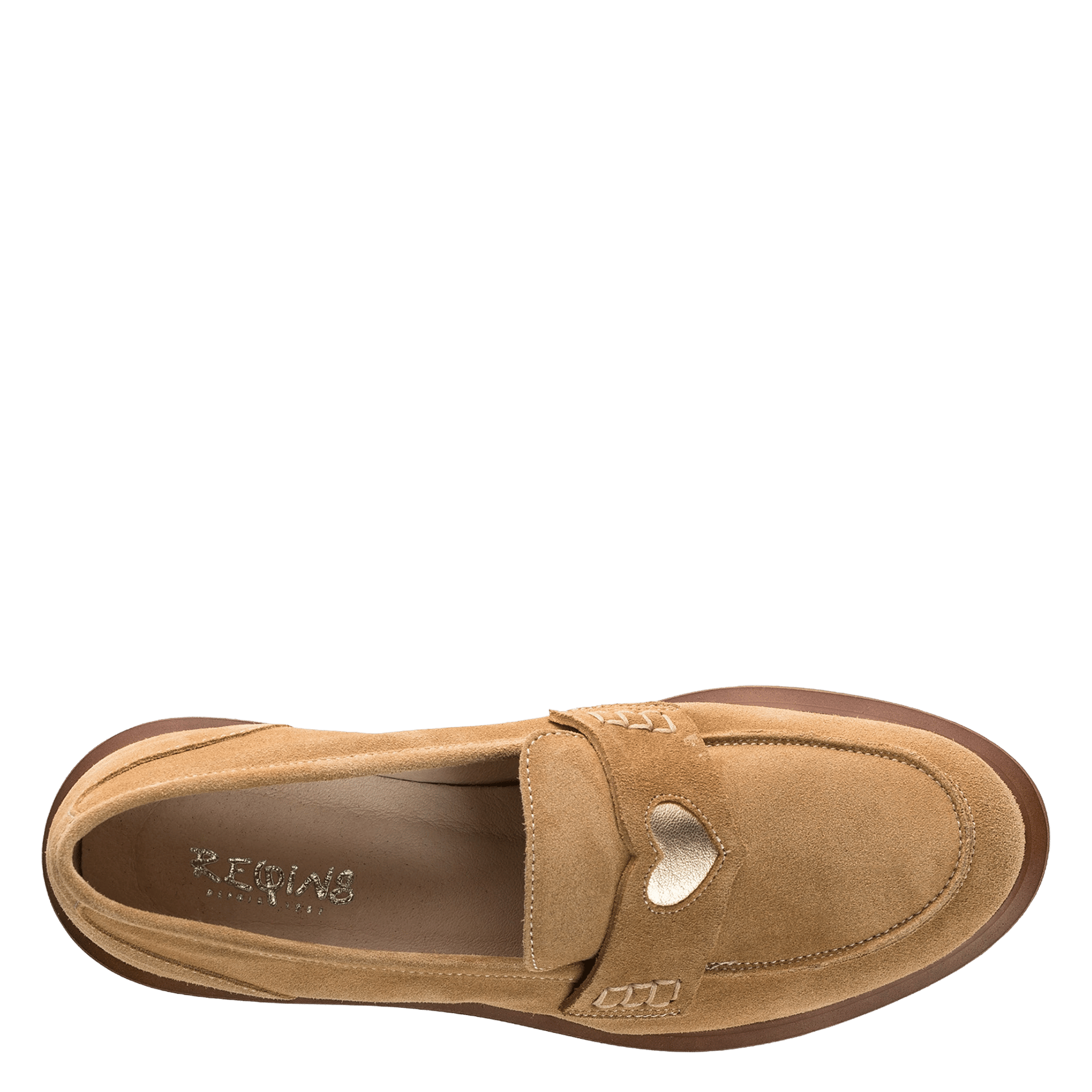 Leather loafers REQINS Brown