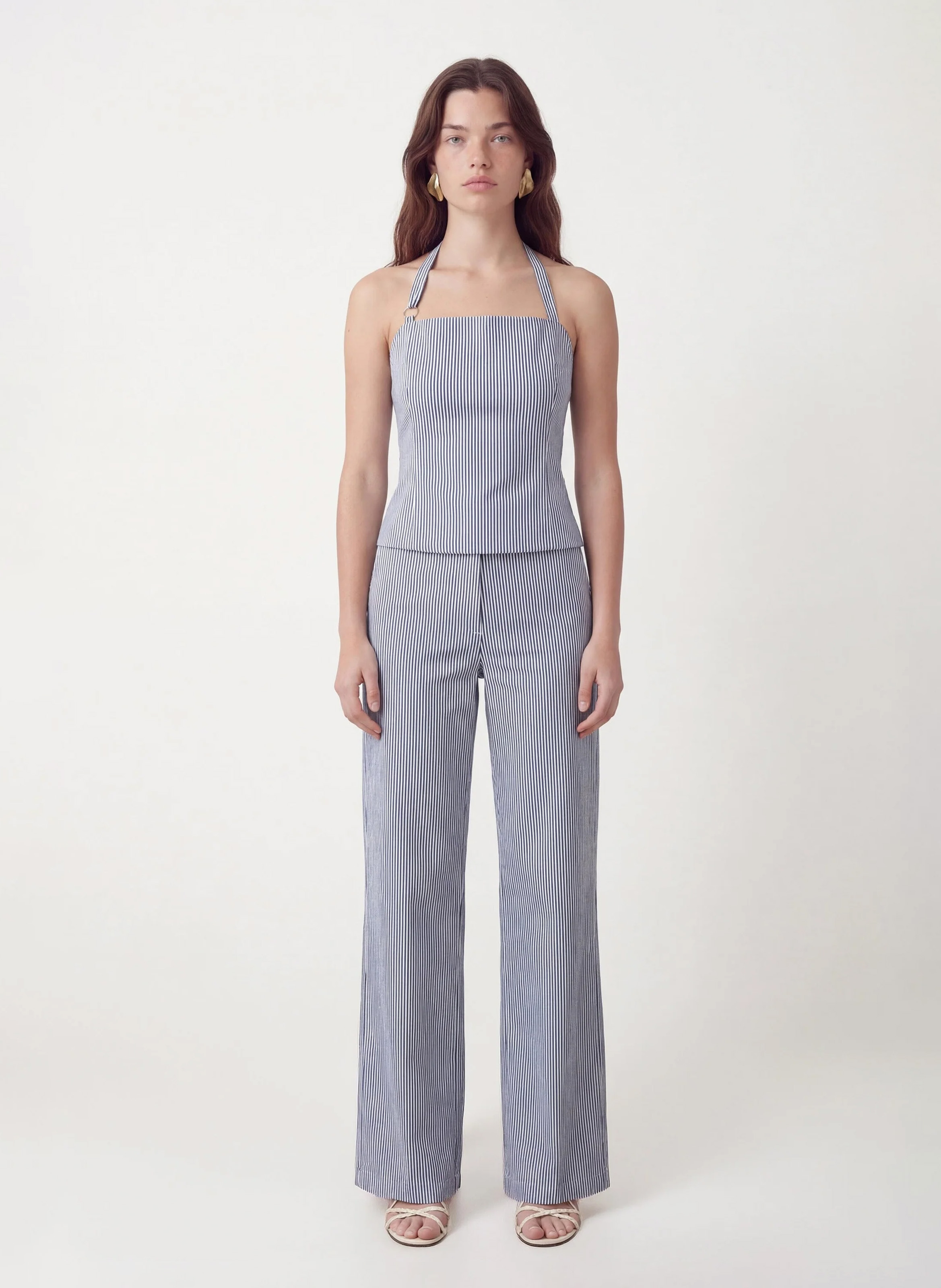 Pantalon large rayé KOOKAI Bleu