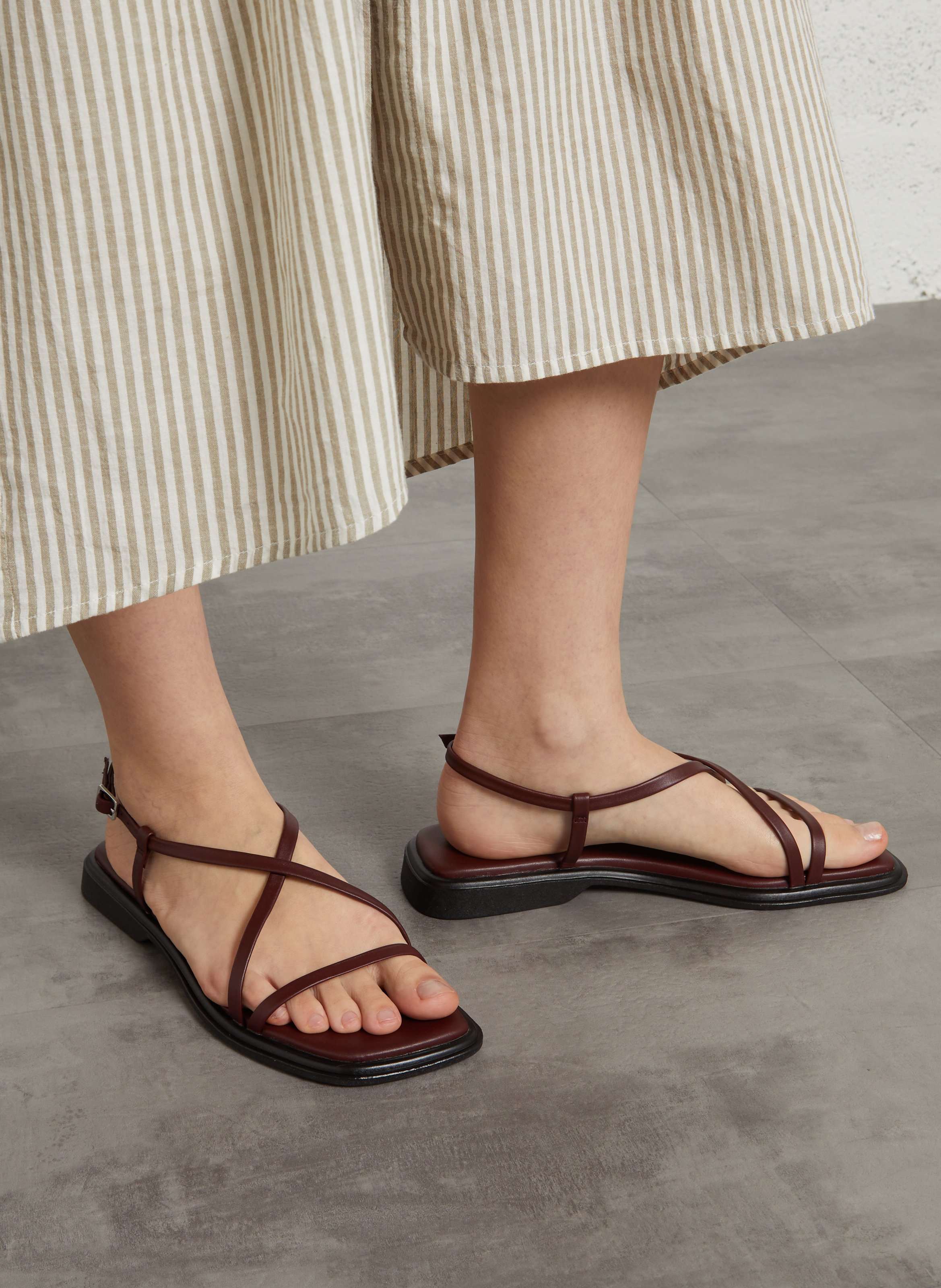 Leren sandalen VAGABOND Rood