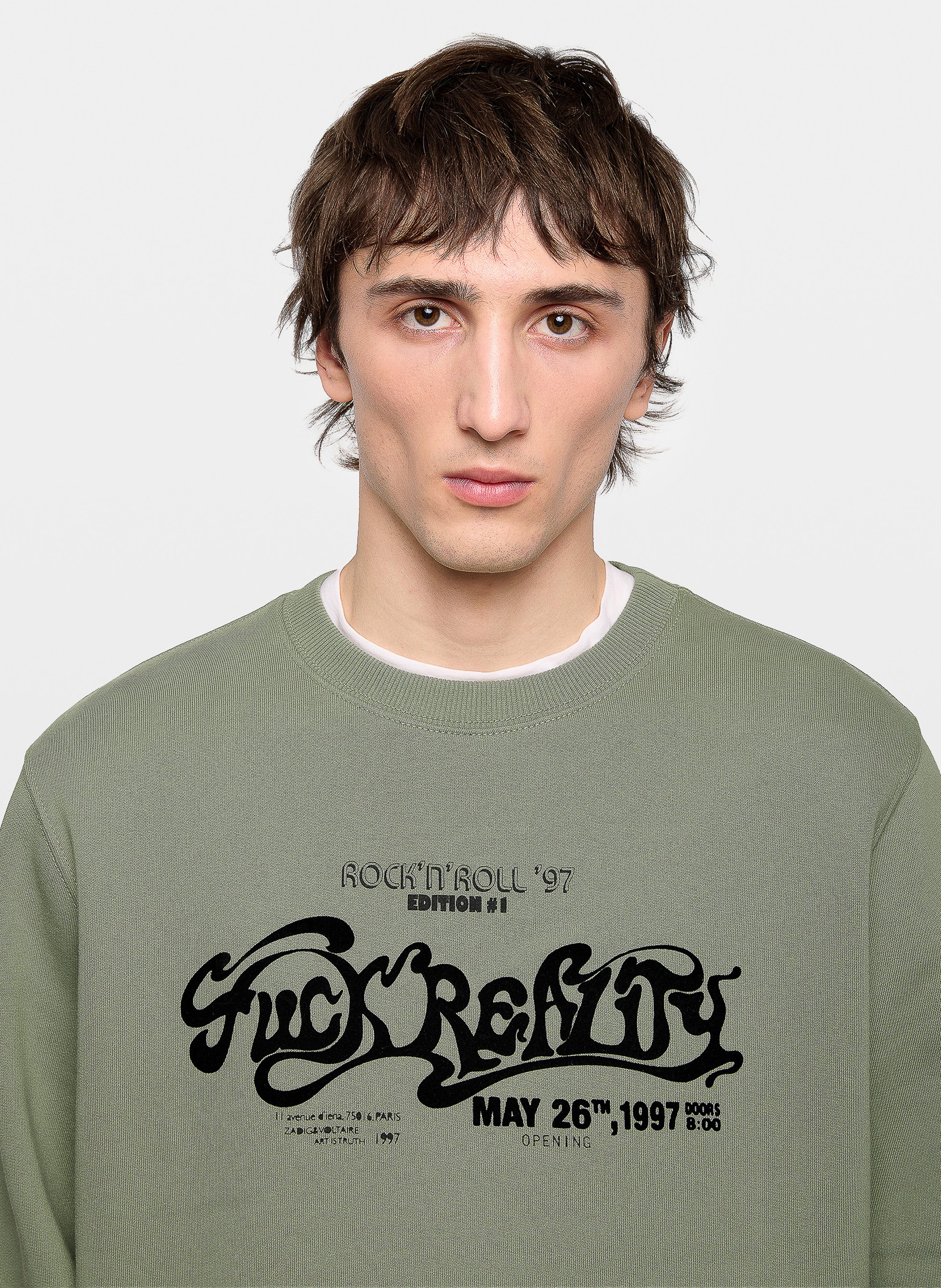 Round-neck organic cotton sweatshirt ZADIG&VOLTAIRE Green