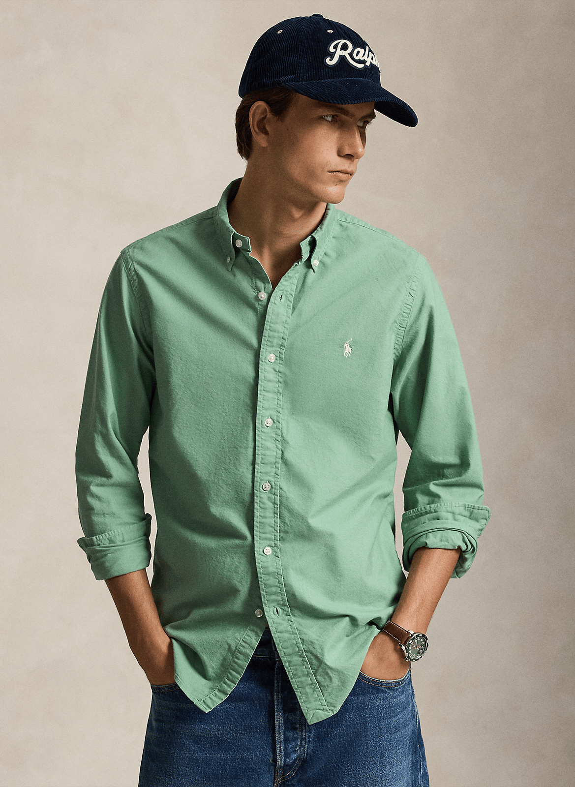 Chemise droite col classique en coton POLO RALPH LAUREN