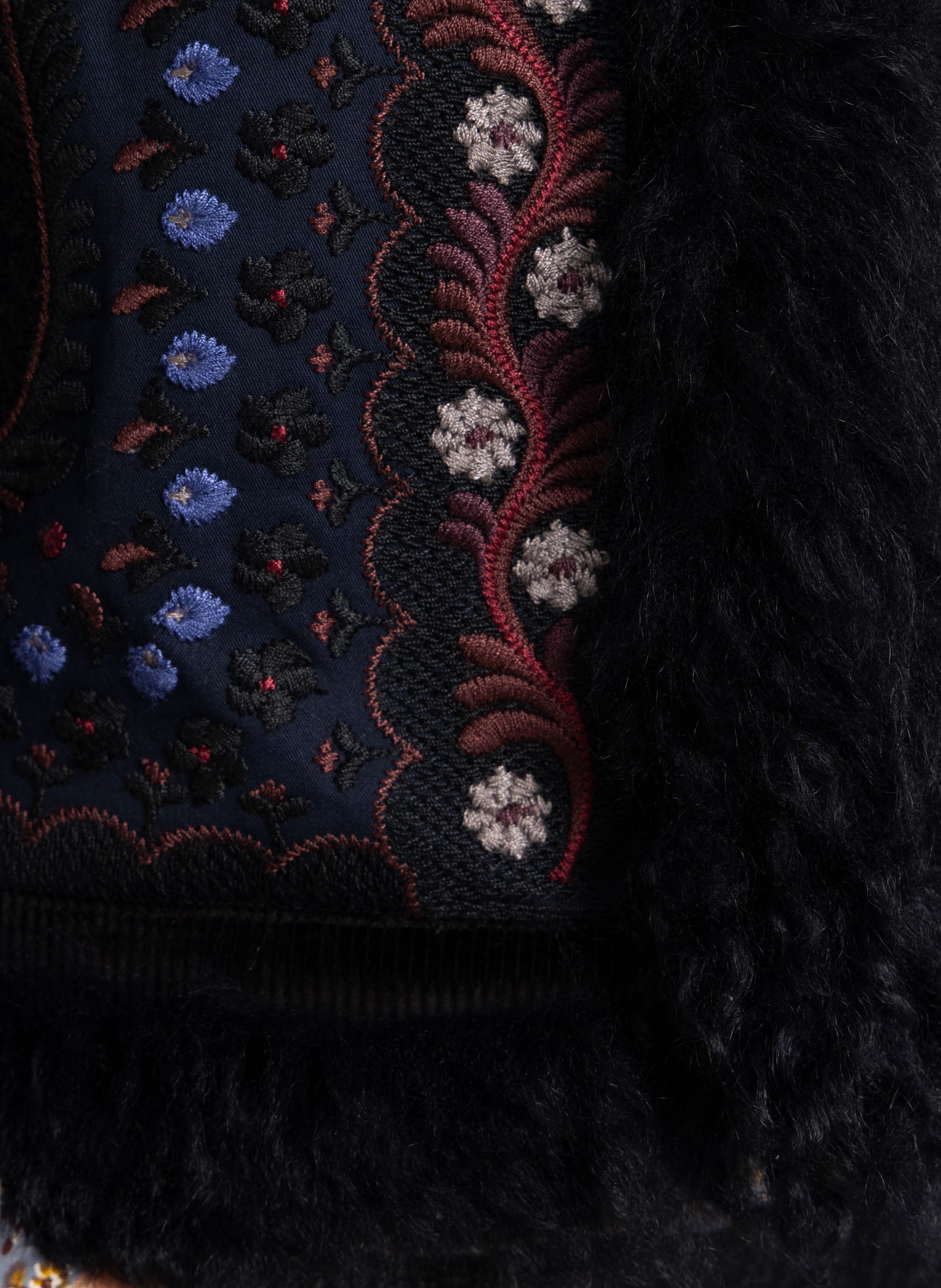 Bestickte Baumwolljacke ANTIK BATIK Blau