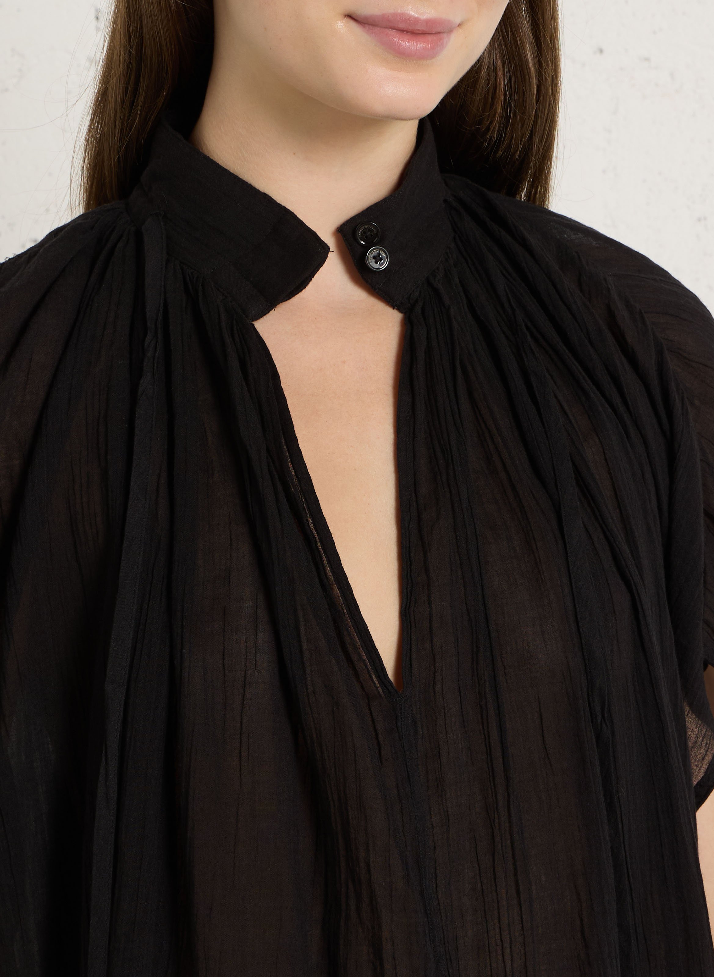 Top ample sans manches uni LAURENCE BRAS Noir