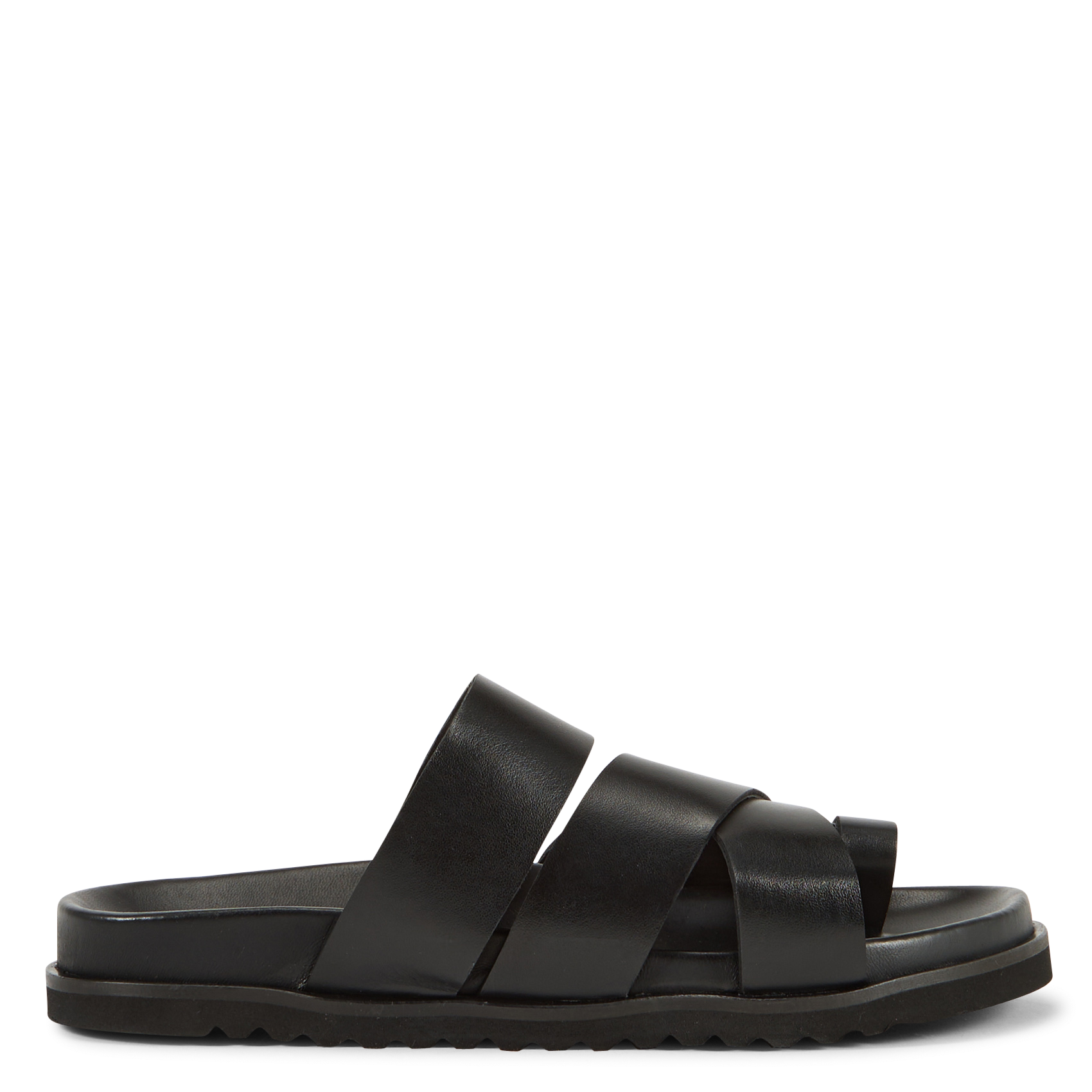 Leren sandalen met gekruiste riempjes LA FEE MARABOUTEE Zwart