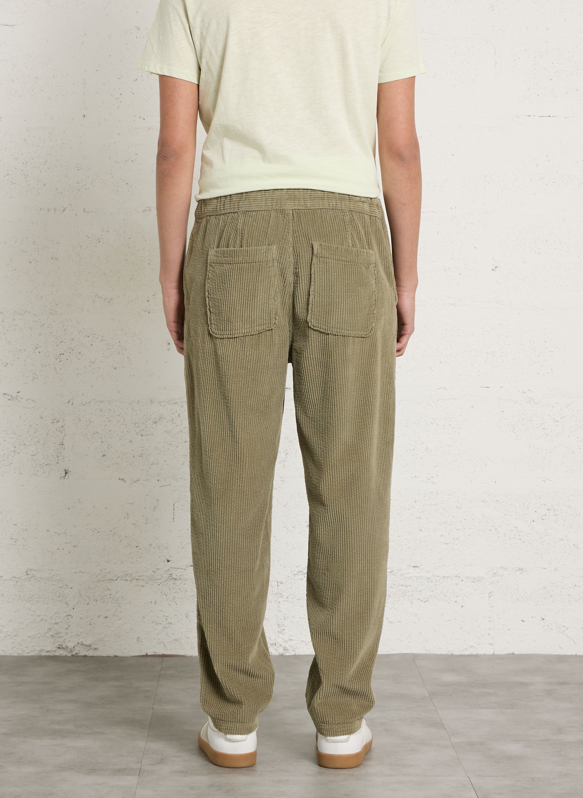 Ribbed cotton pants AMERICAN VINTAGE Green