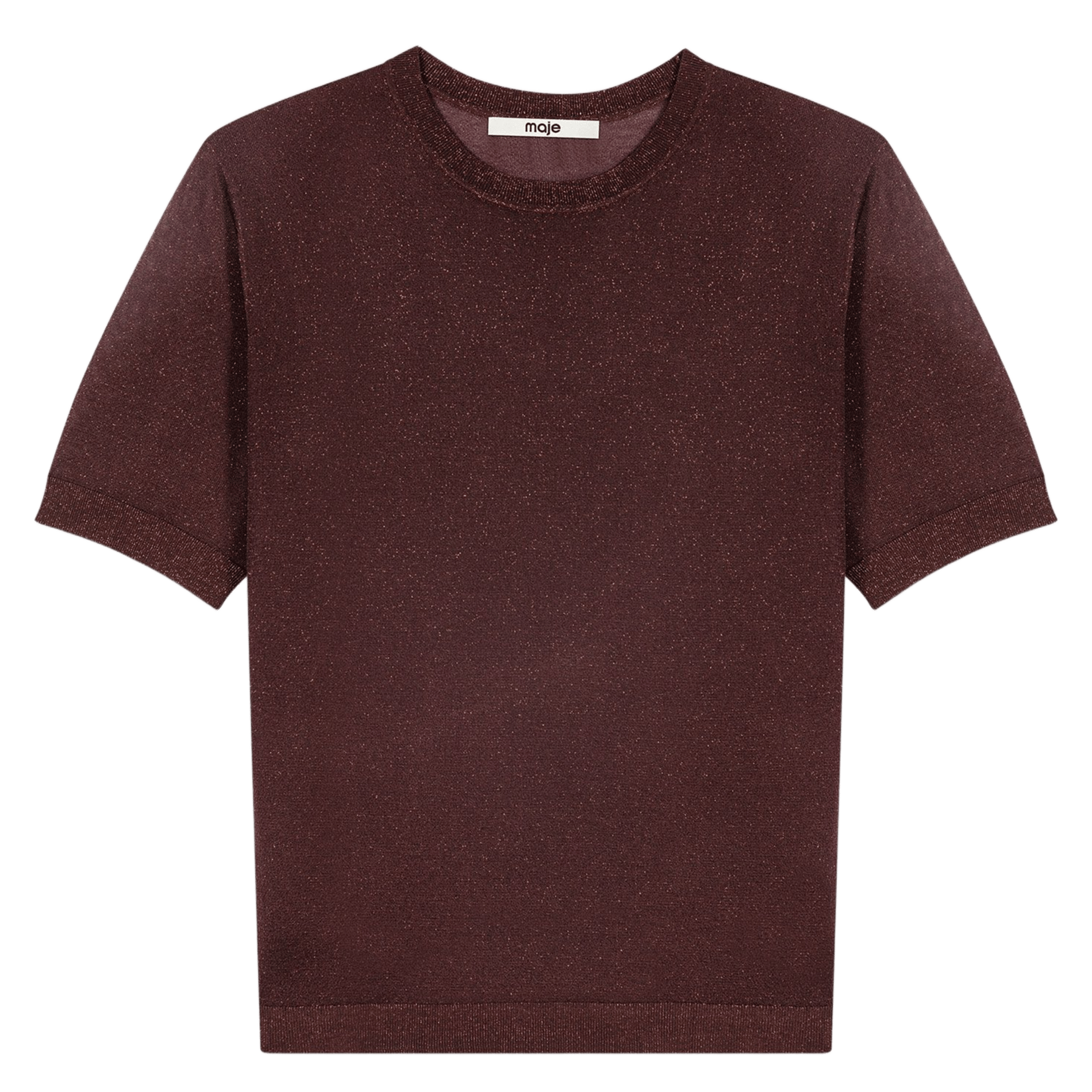 Metallic T-shirt MAJE Bruin