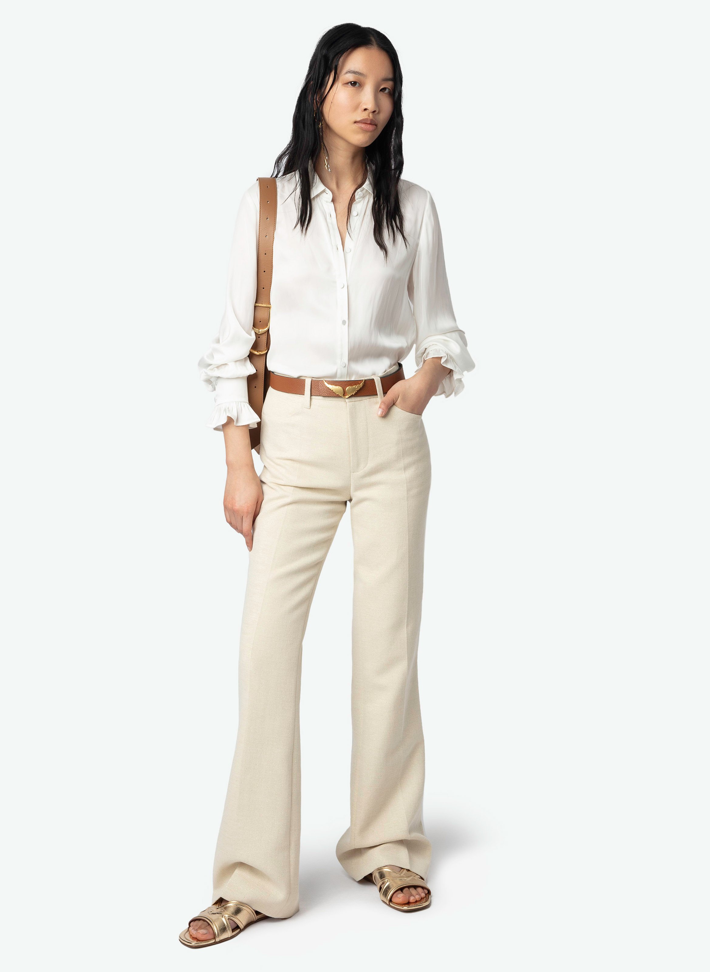Katoenen straight fit pantalon ZADIG&VOLTAIRE Beige