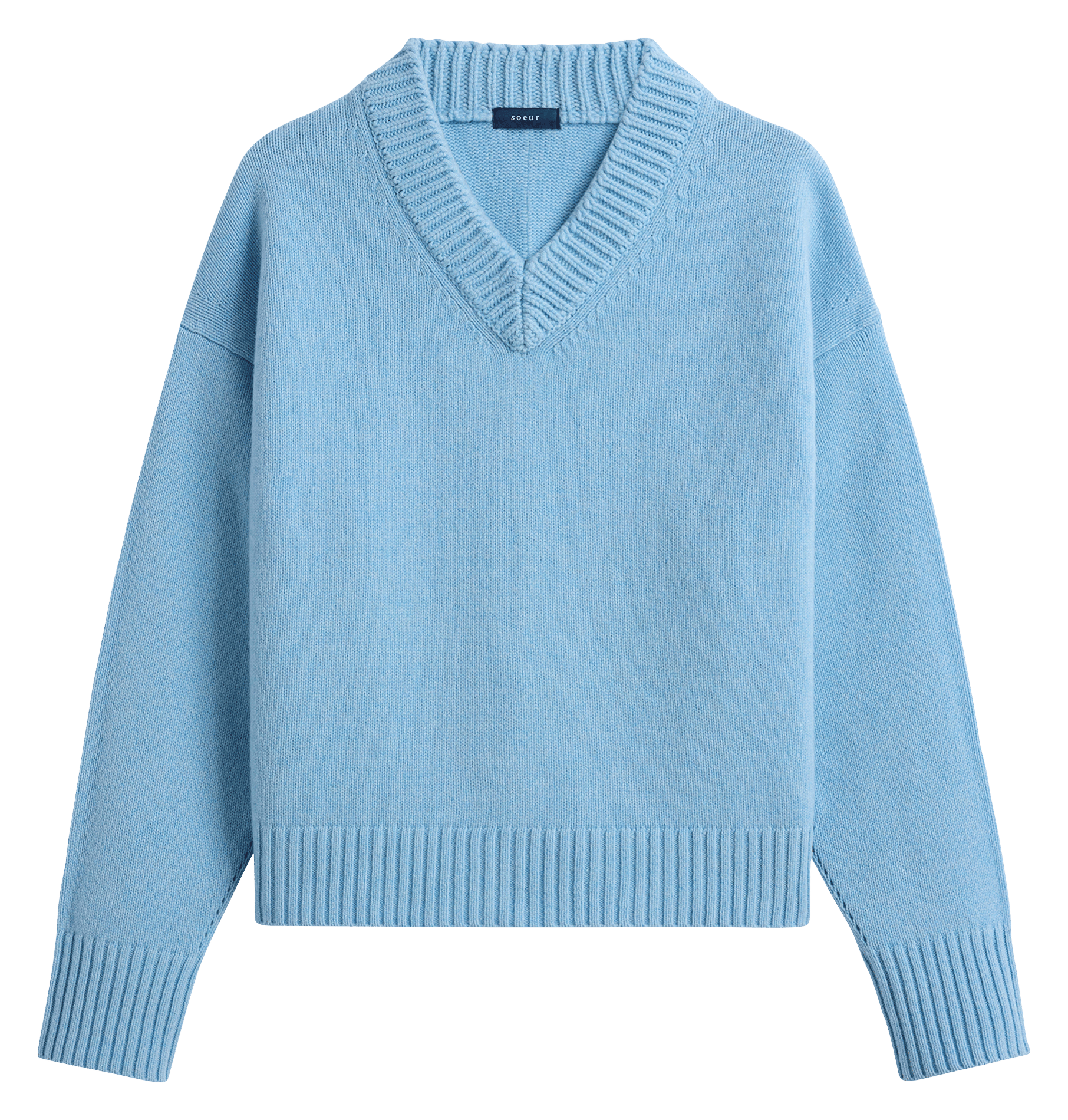 Oversize-Pullover mit V-Ausschnitt aus Wolle  SOEUR