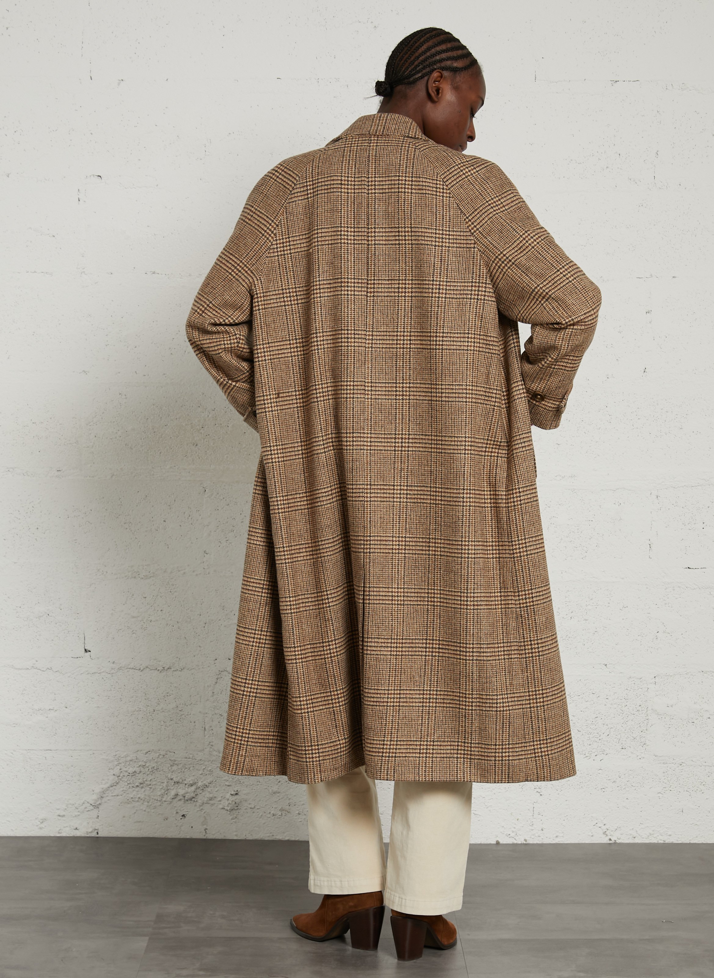 Manteau en laine mélangée JC SOPHIE Marron