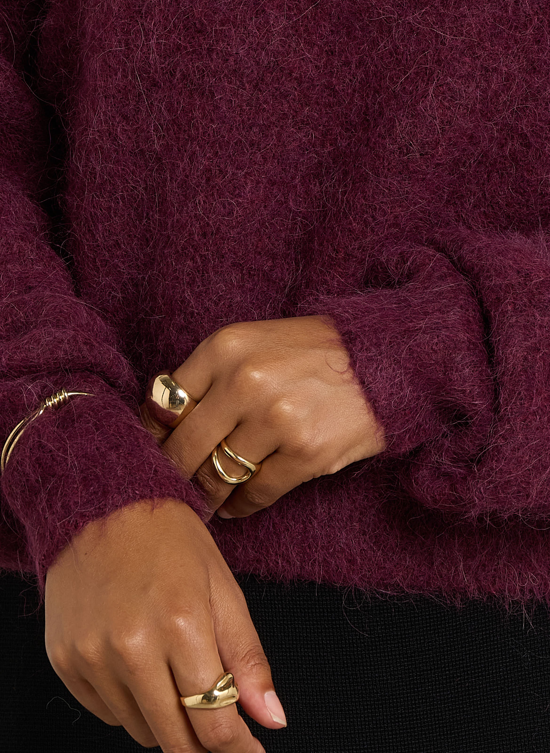Oversize-Pullover aus Woll-Mix mit Rundhalsausschnitt AMERICAN VINTAGE Rot