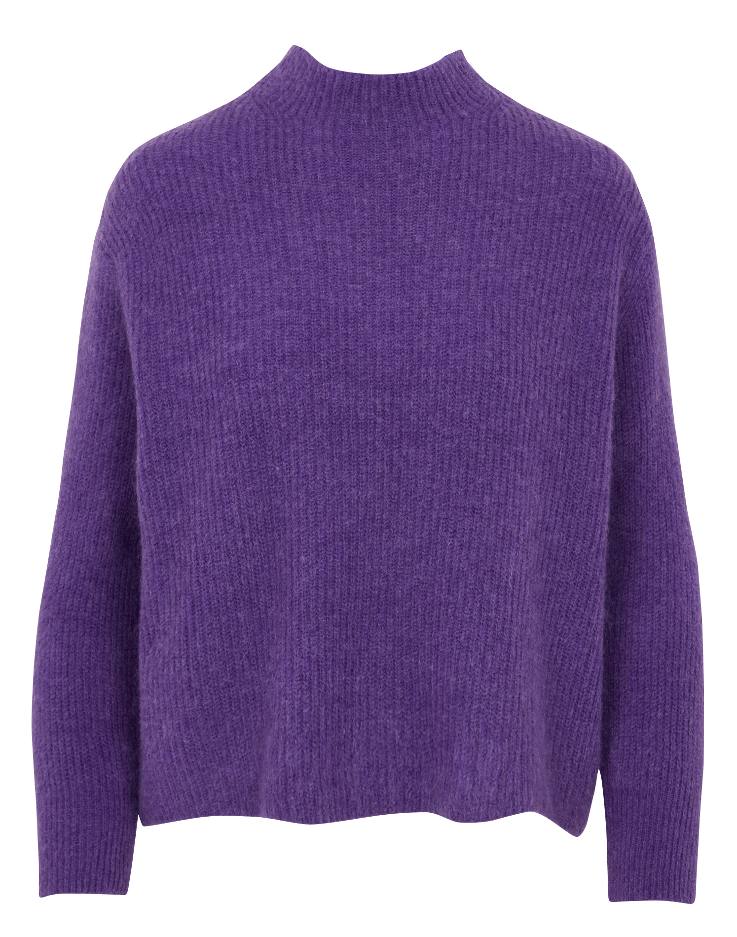 Weiter Pullover mit Stehkragen LA FEE MARABOUTEE Violett
