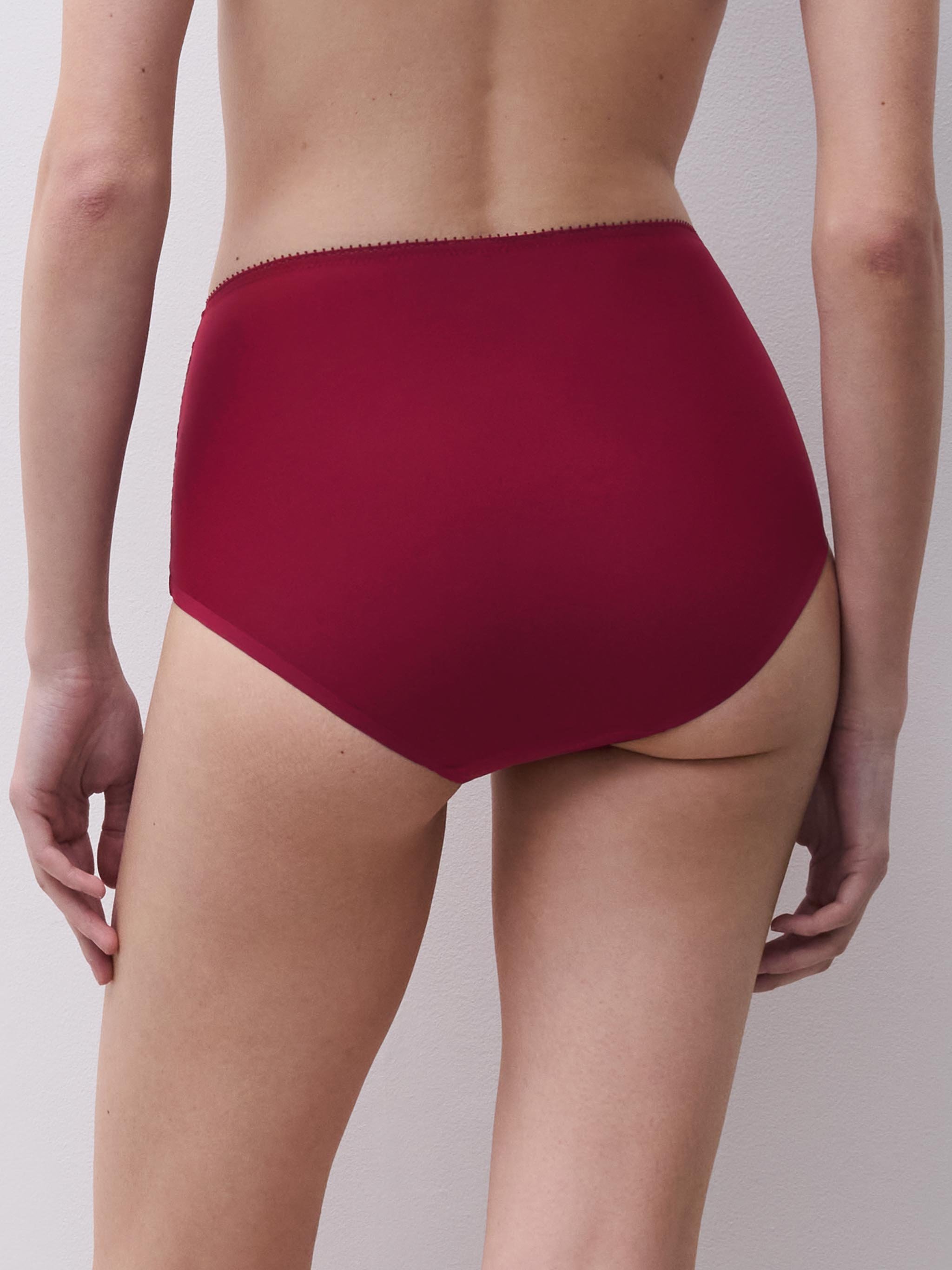 High-waisted lace panties CHANTELLE Red