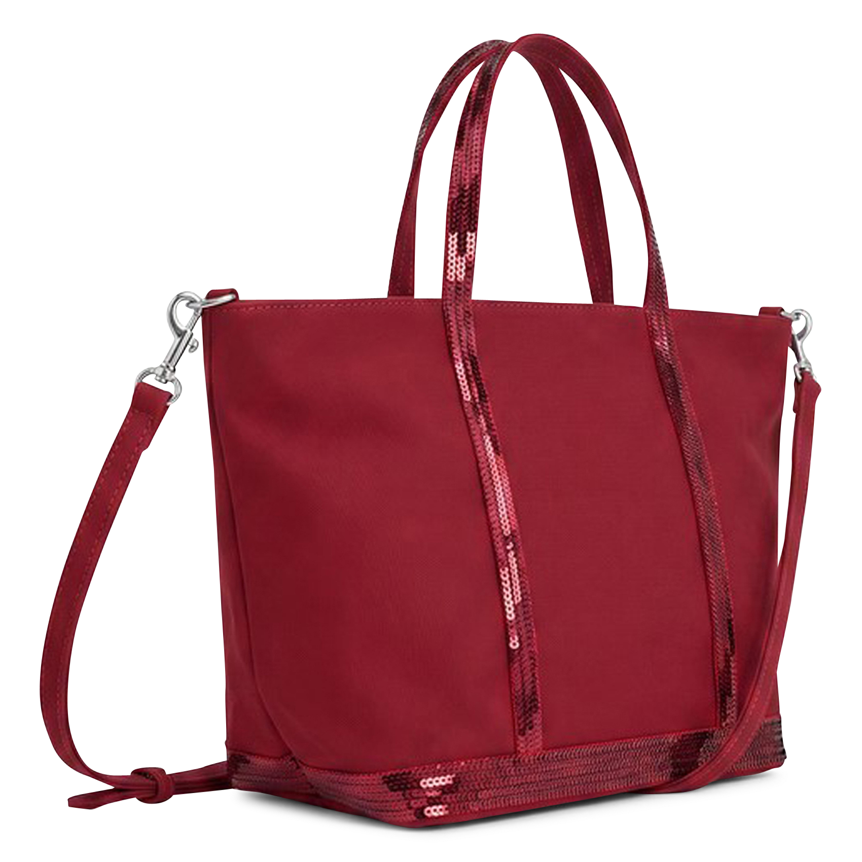 Kleine, katoenen shopper met lovertjes | Rood VANESSA BRUNO Dames