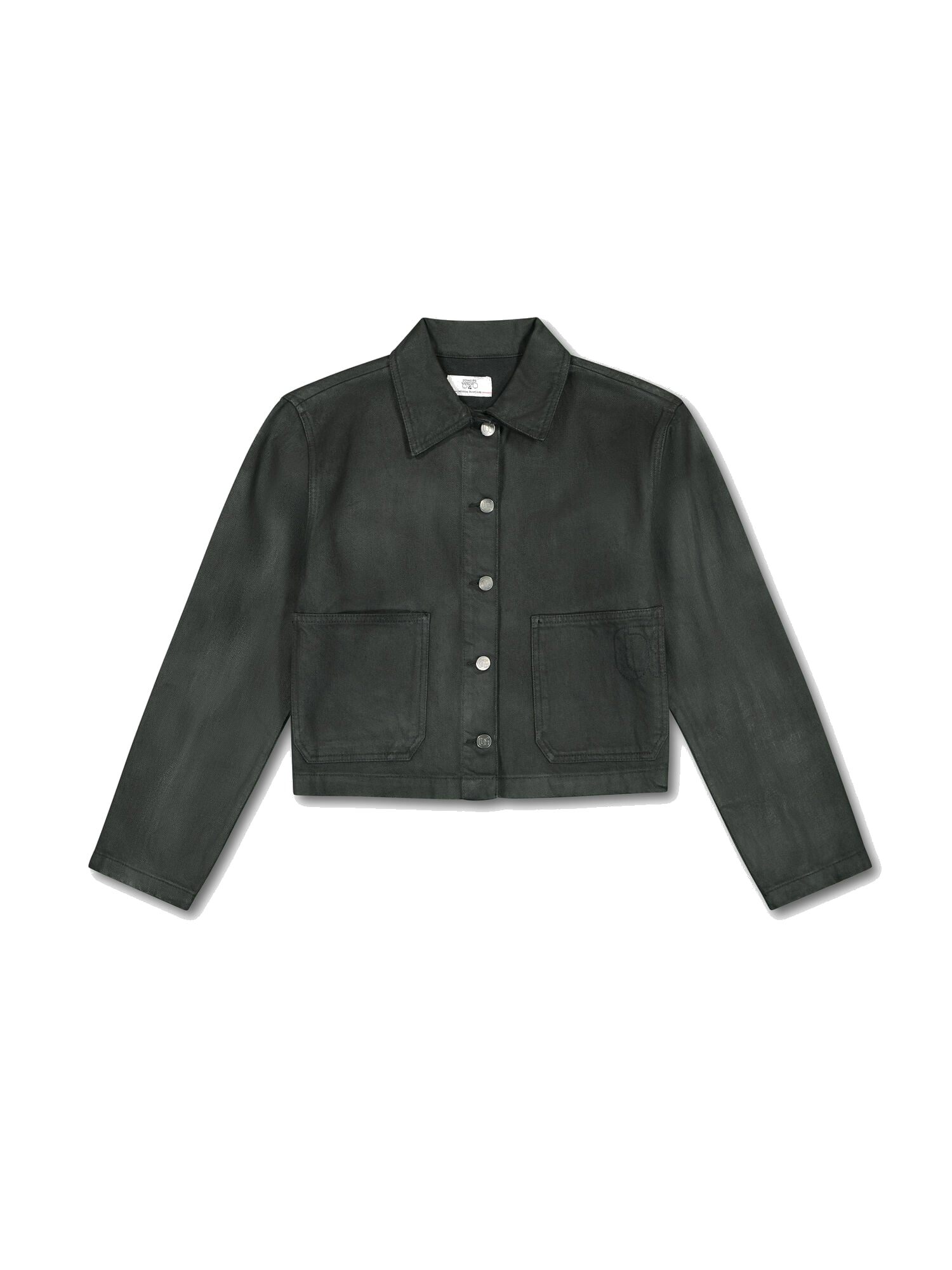 Buttoned shirt-collar jacket LE TEMPS DES CERISES Black