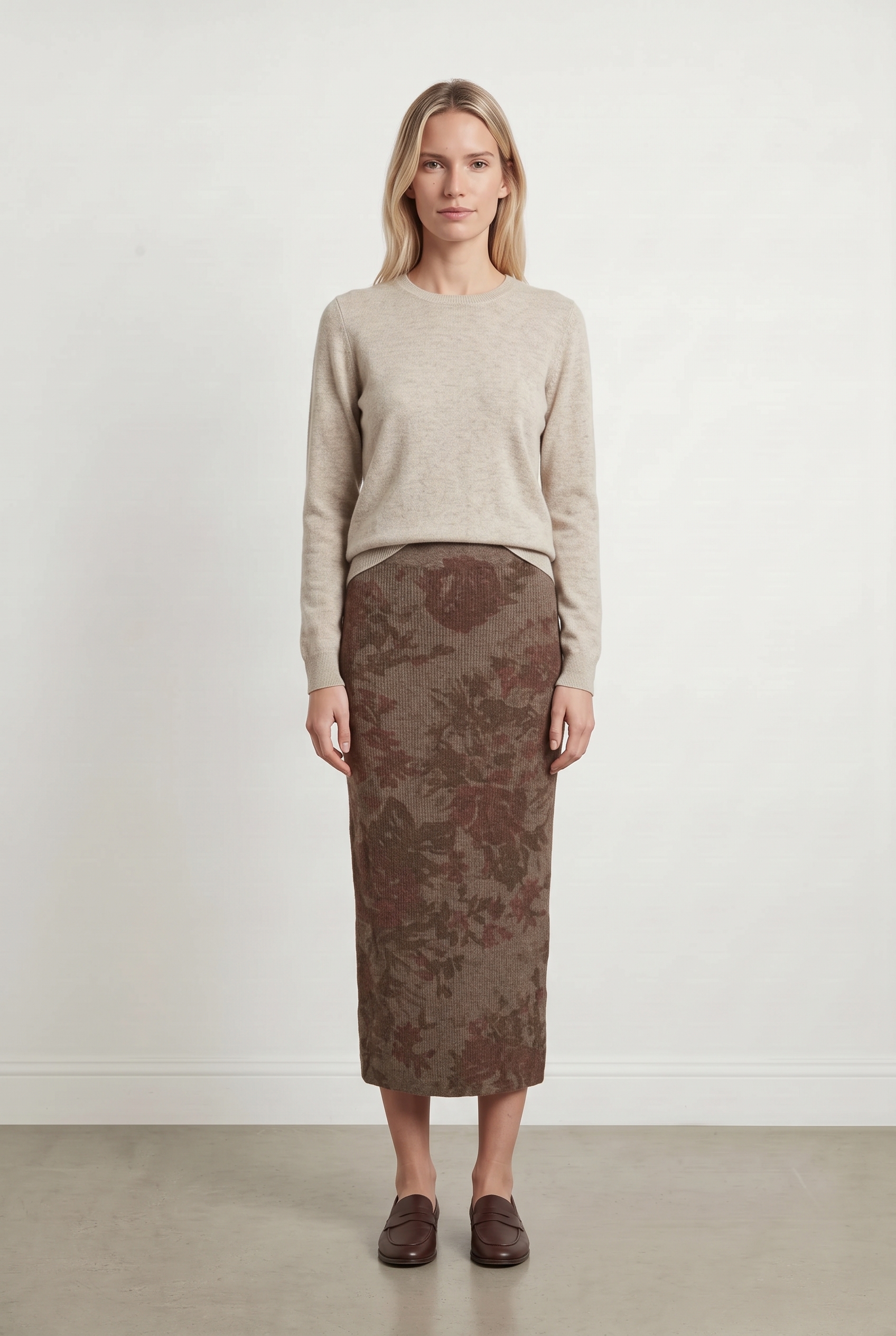 Long skirt ROUJE - Seconde Main Brown