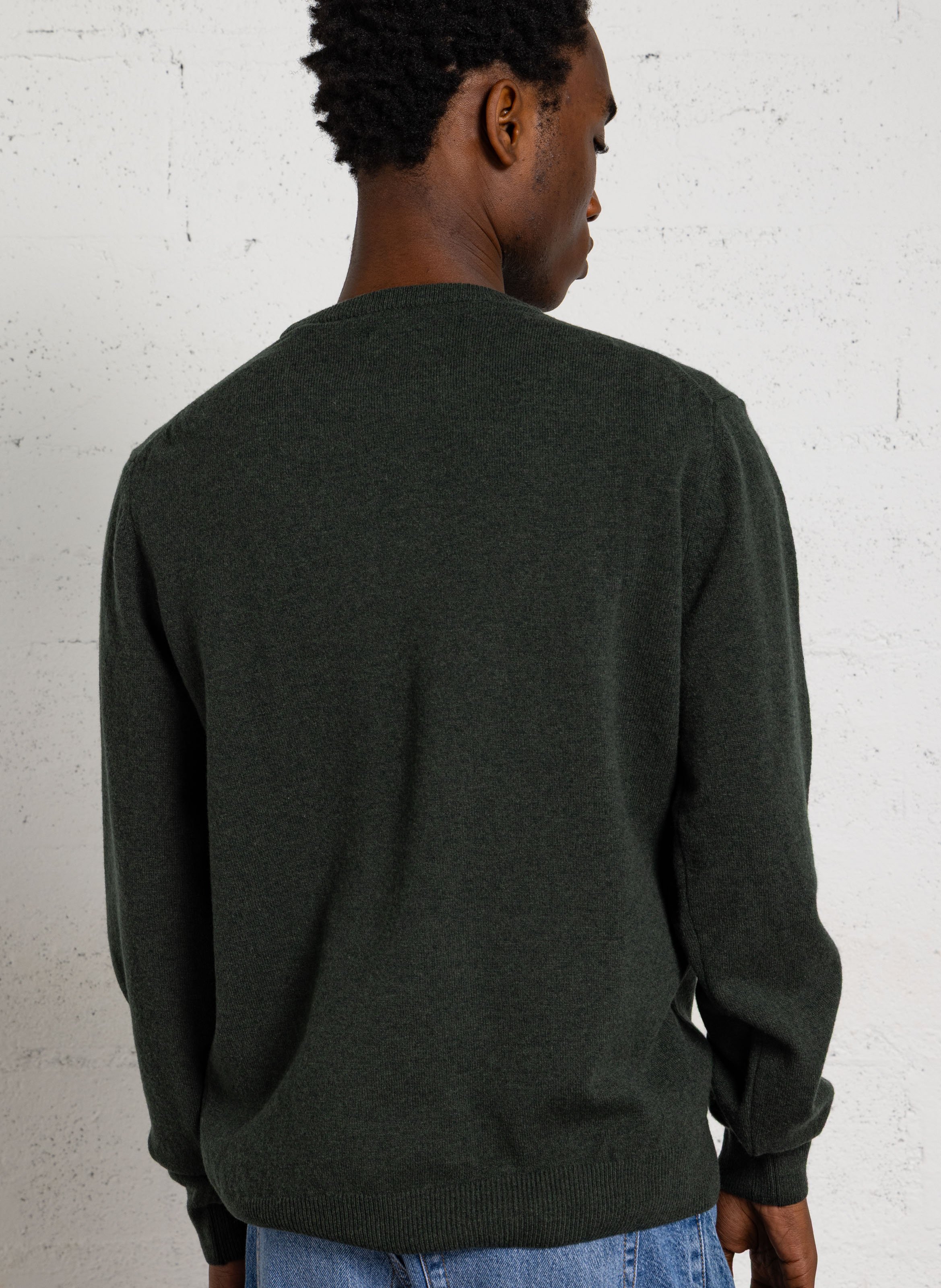 Pull col rond en laine GANT Vert