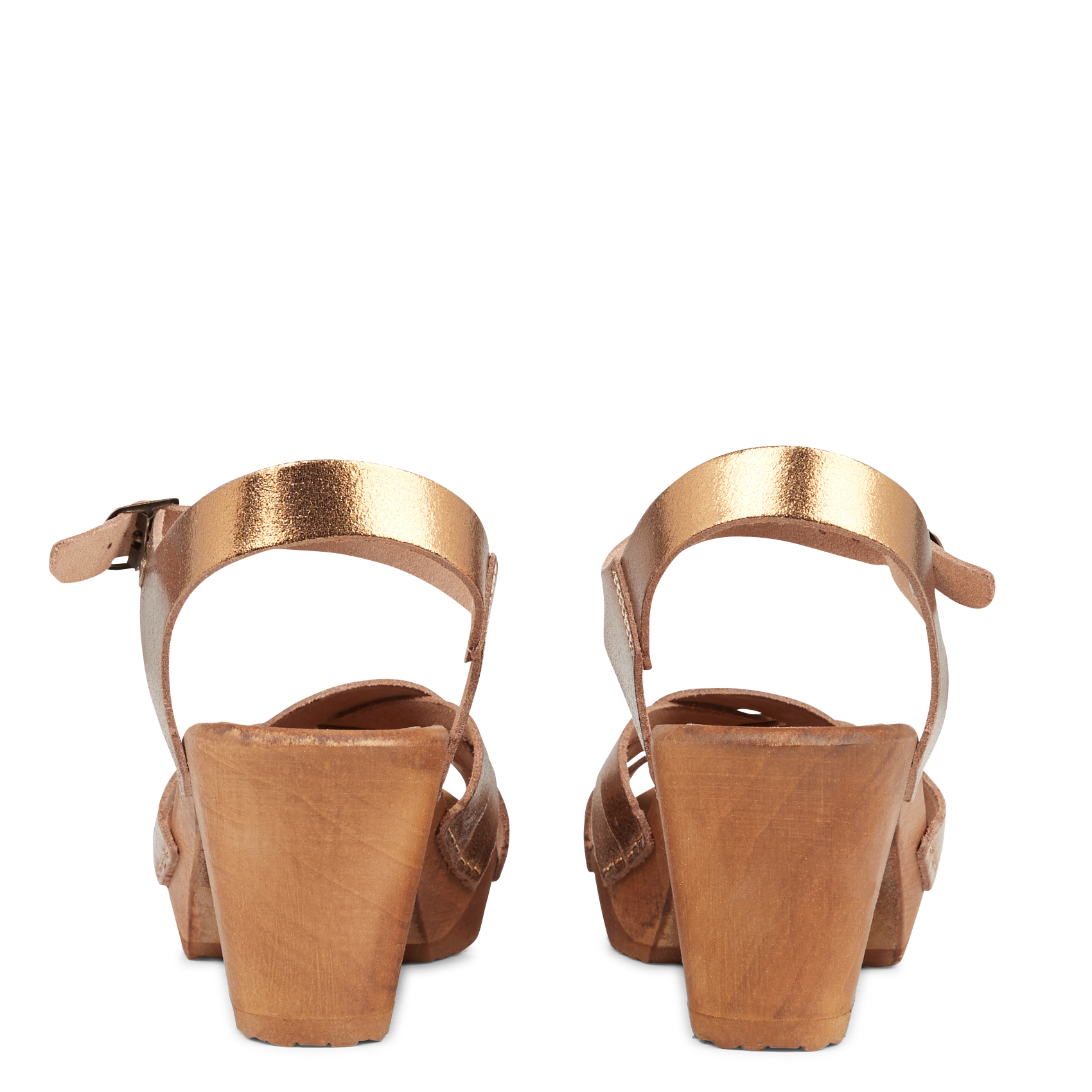 Sandale haute en cuir BOSABO Doré