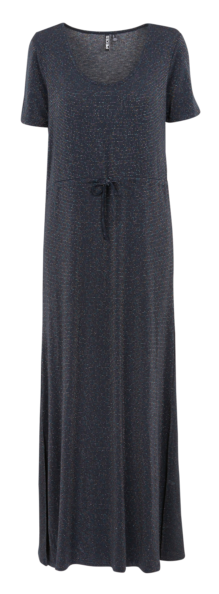 Long stretchy round-neck dress PIECES Blue