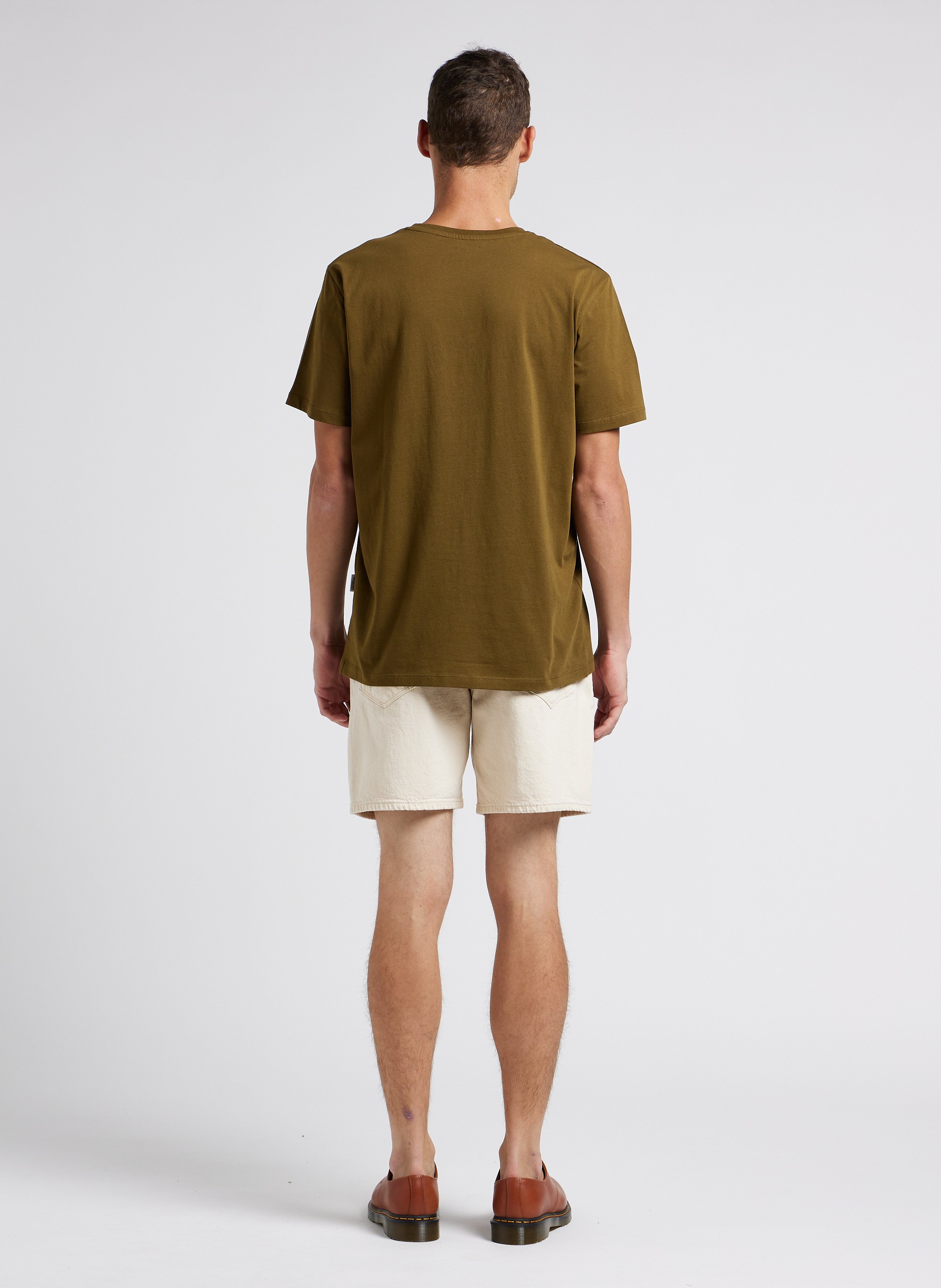 Slim-fit organic cotton shorts SELECTED Beige