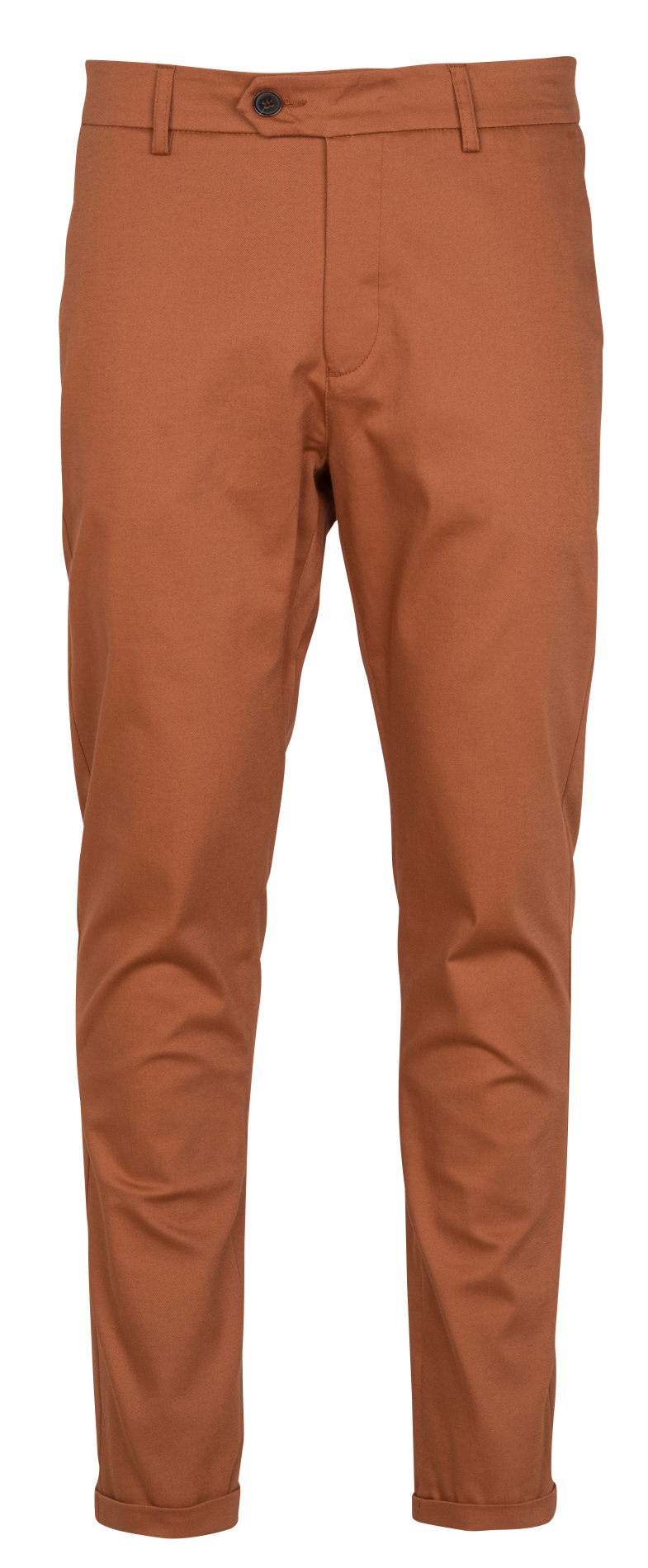 Slim-fit stretch cotton chinos LES DEUX Orange