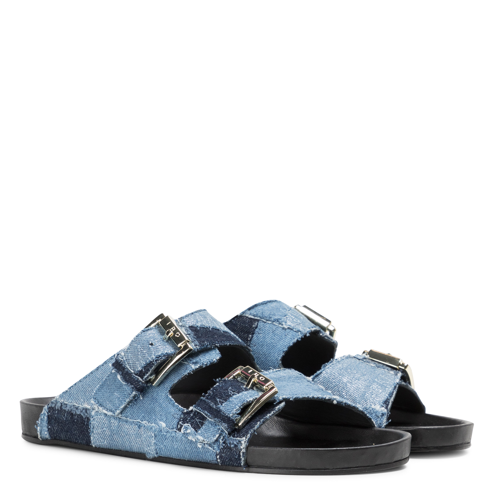 Flat cotton mules IRO Raw denim