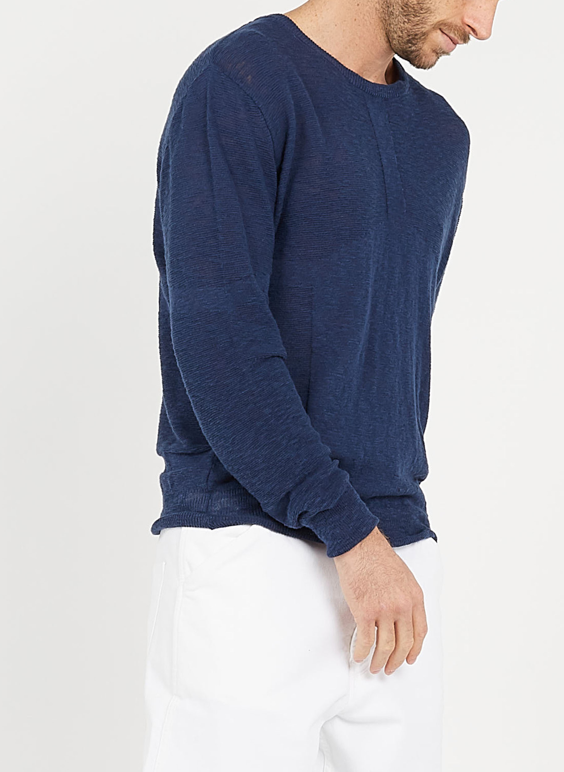 Katoenen trui met ronde hals HOMECORE Blauw