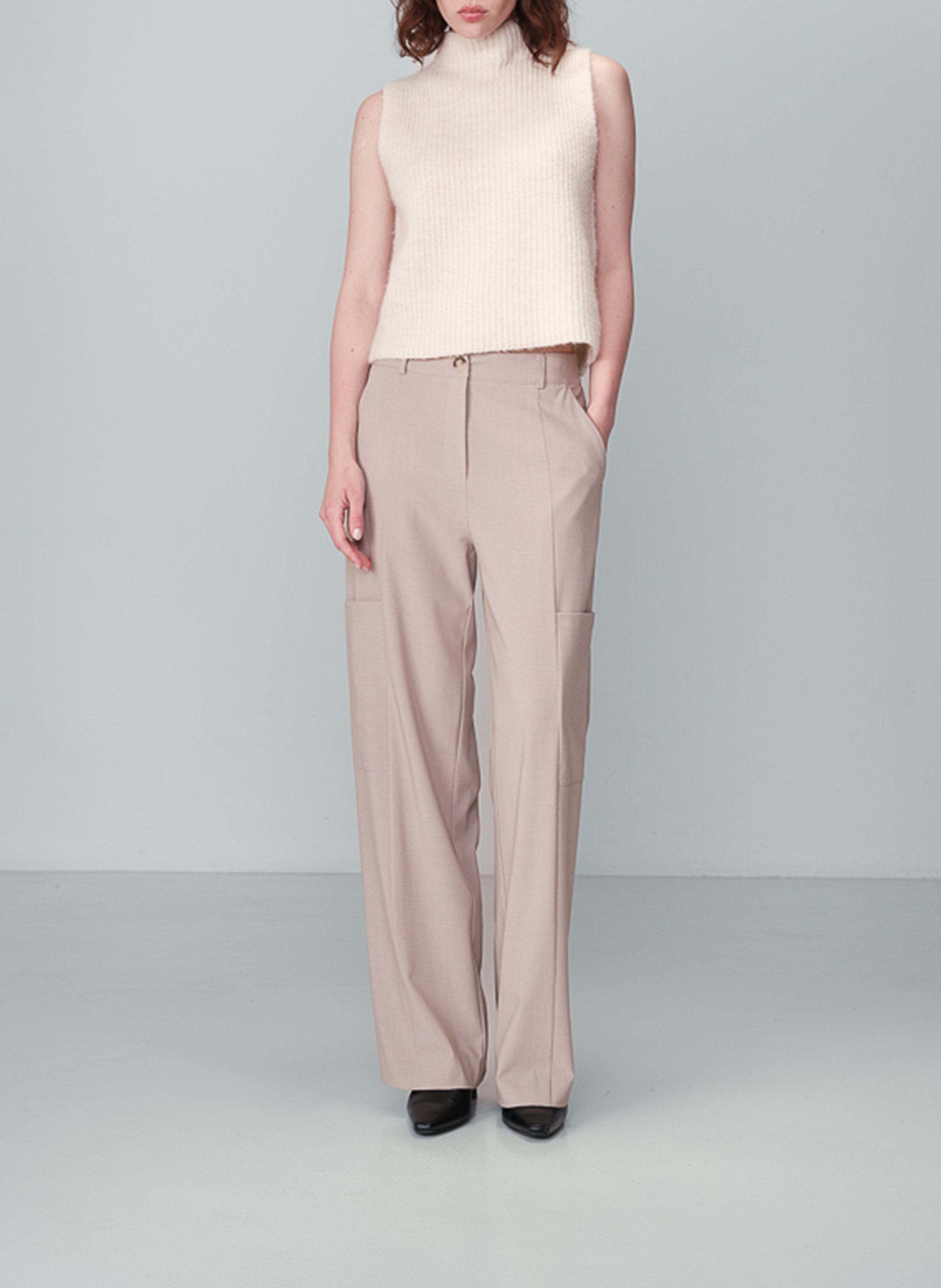 Wijde broek GRACE ET MILA Beige