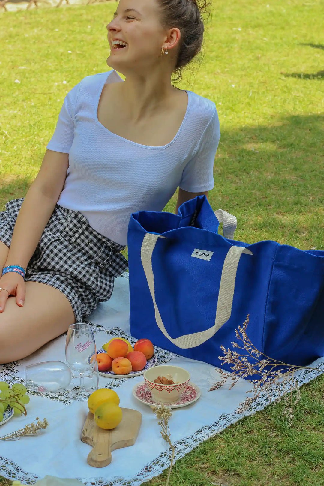 Cotton tote bag HINDBAG Blue