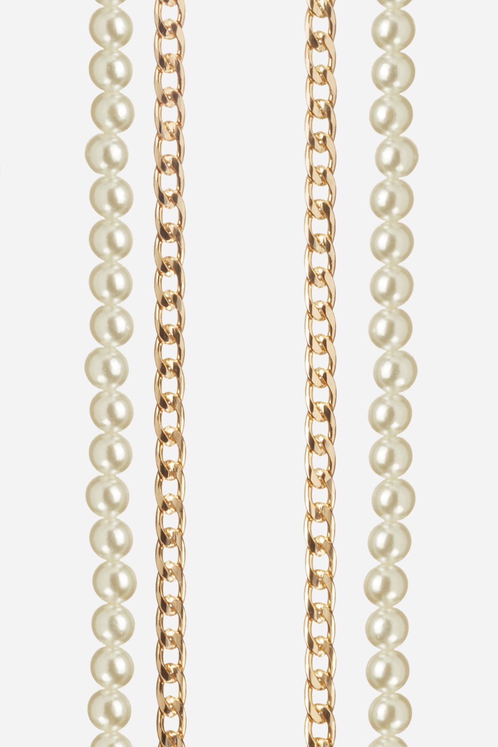 Beaded phone chain LA COQUE FRANCAISE White