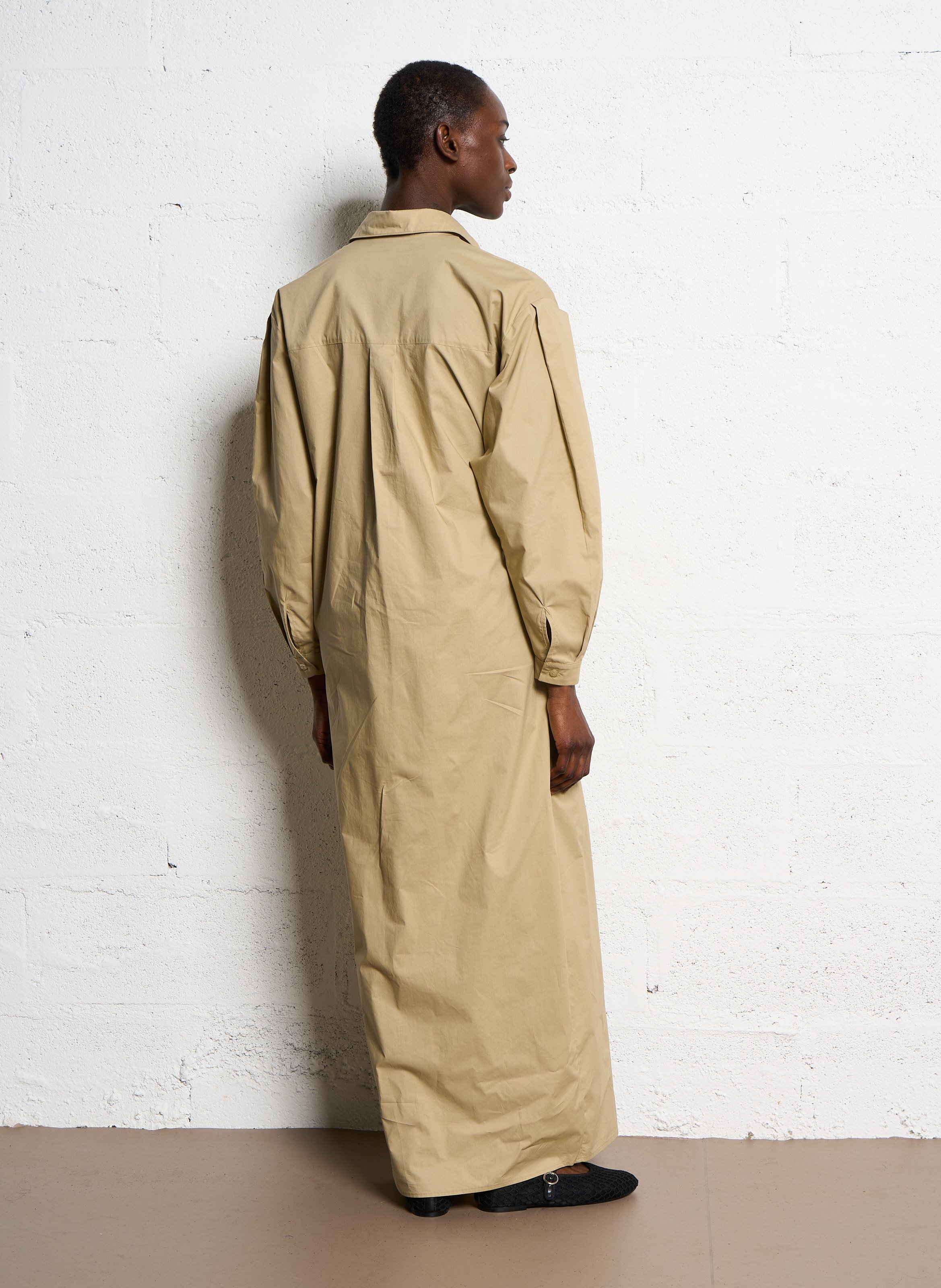 Long cotton wrap dress ATTIC AND BARN Beige