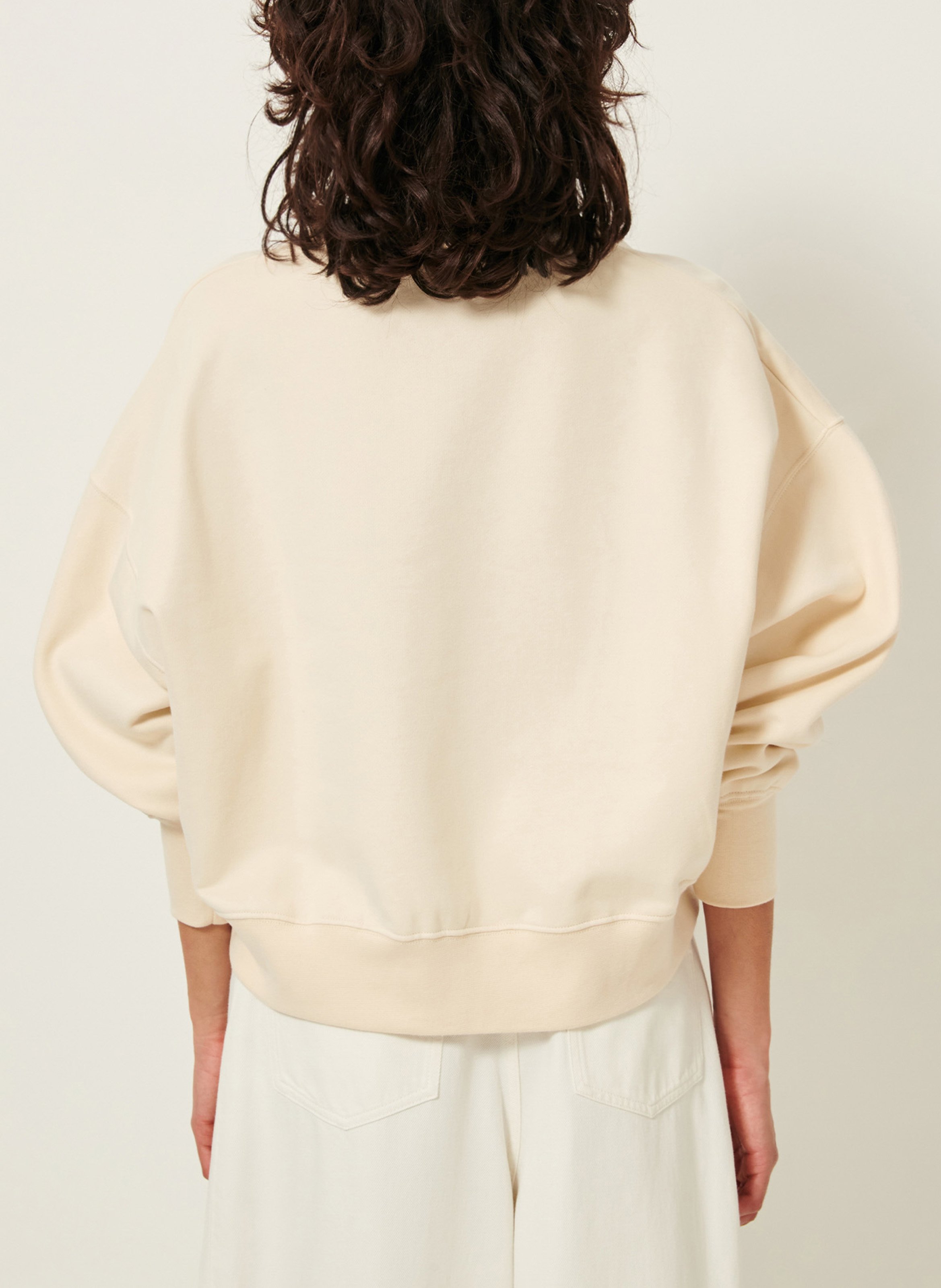 Sweat court oversize en coton  SESSUN Beige