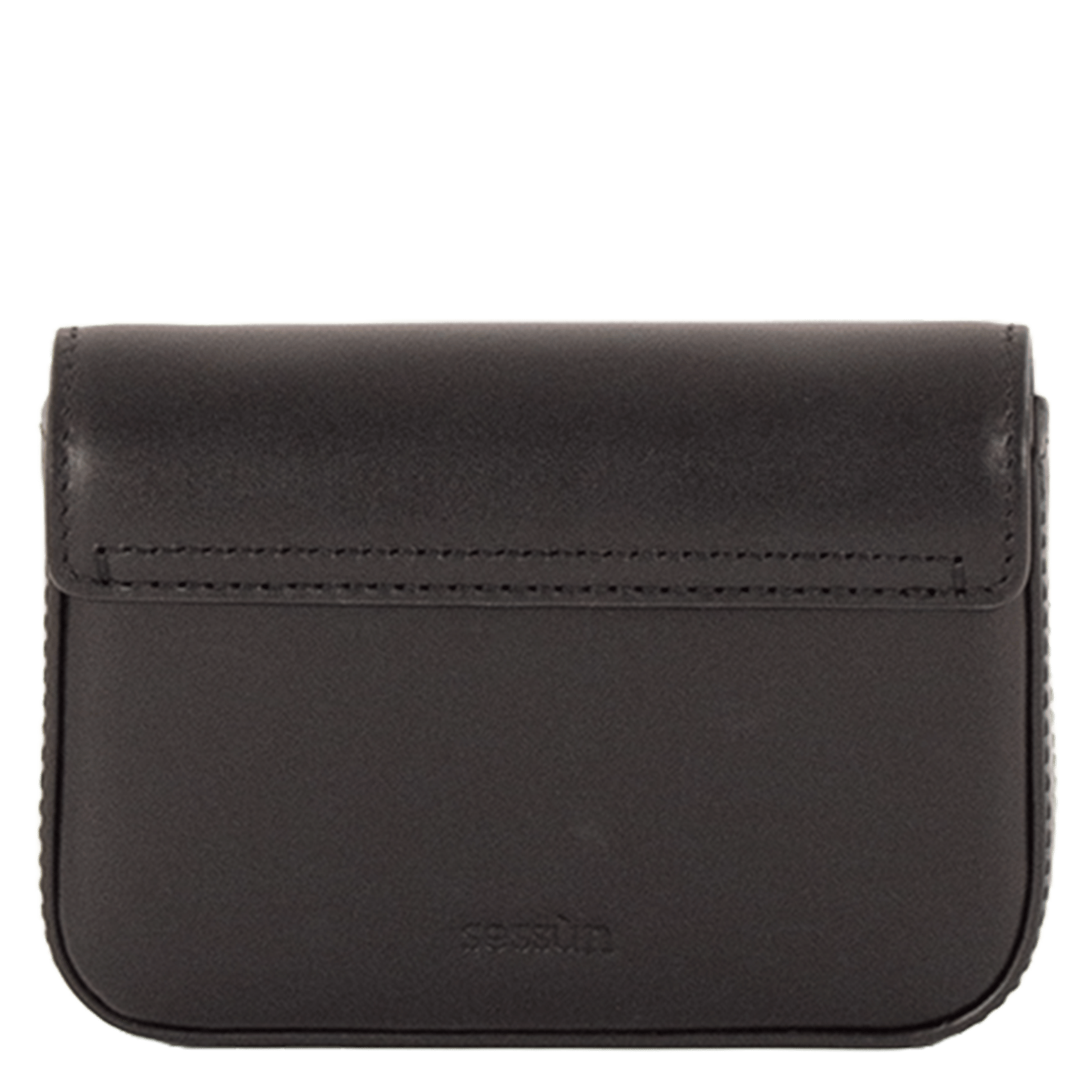 - 100 % piel, - 6 ranuras para tarjetas, - 1 bolsillo central, - Medidas: 10 x 7 cm. SESSUN Negro