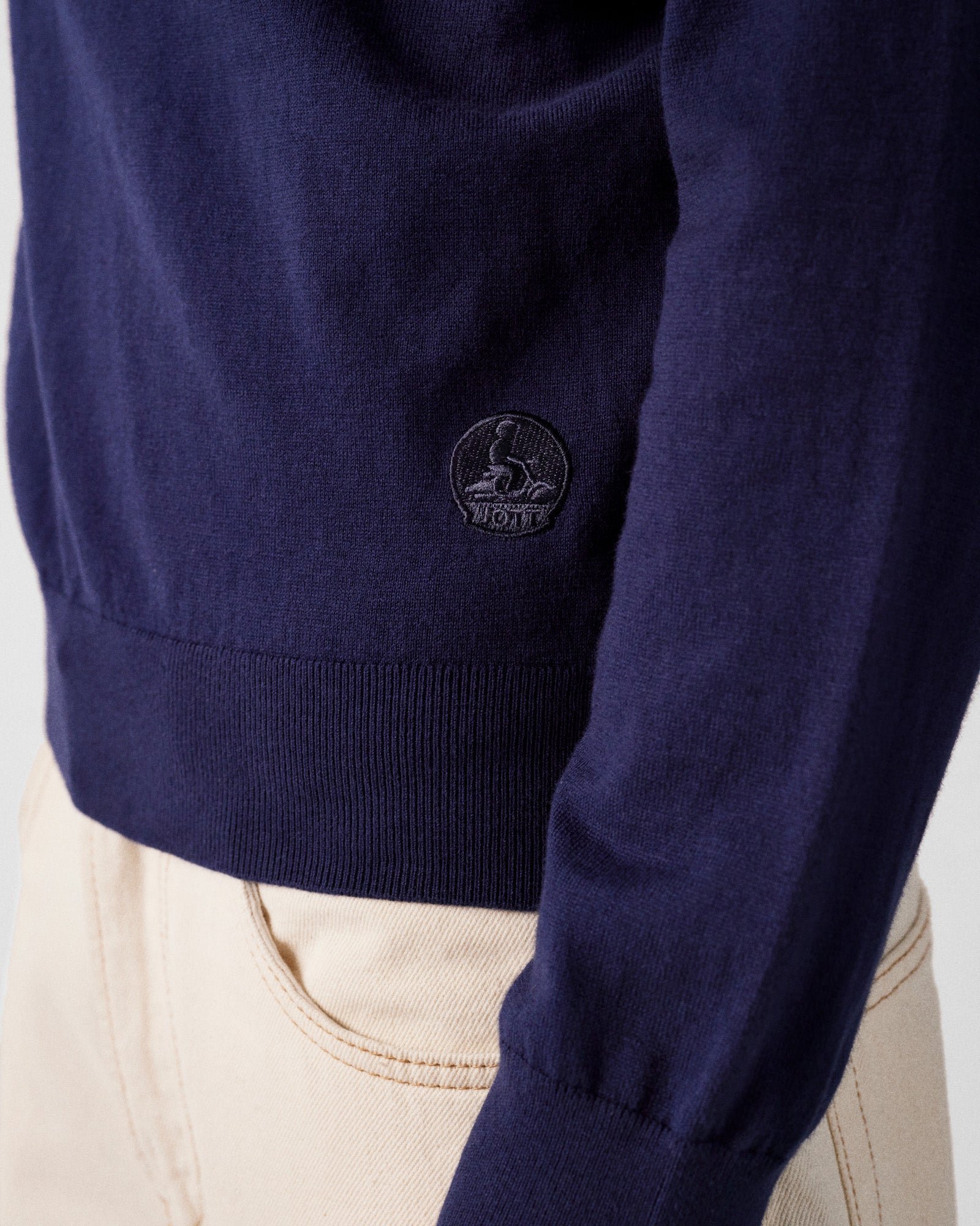 Hadrien round neck knit sweater JOTT Blue