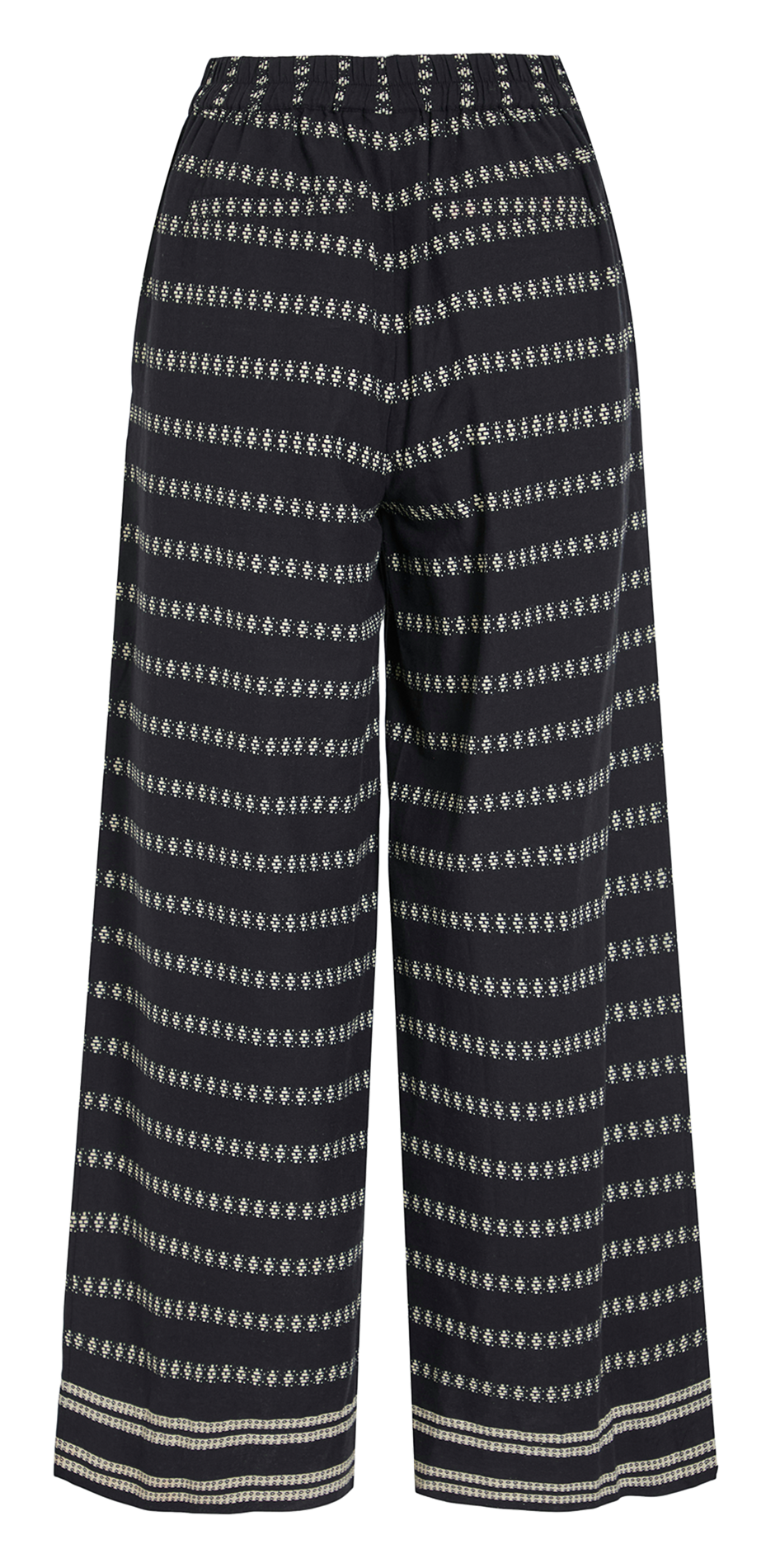 Pantalon taille haute imprimé Noir