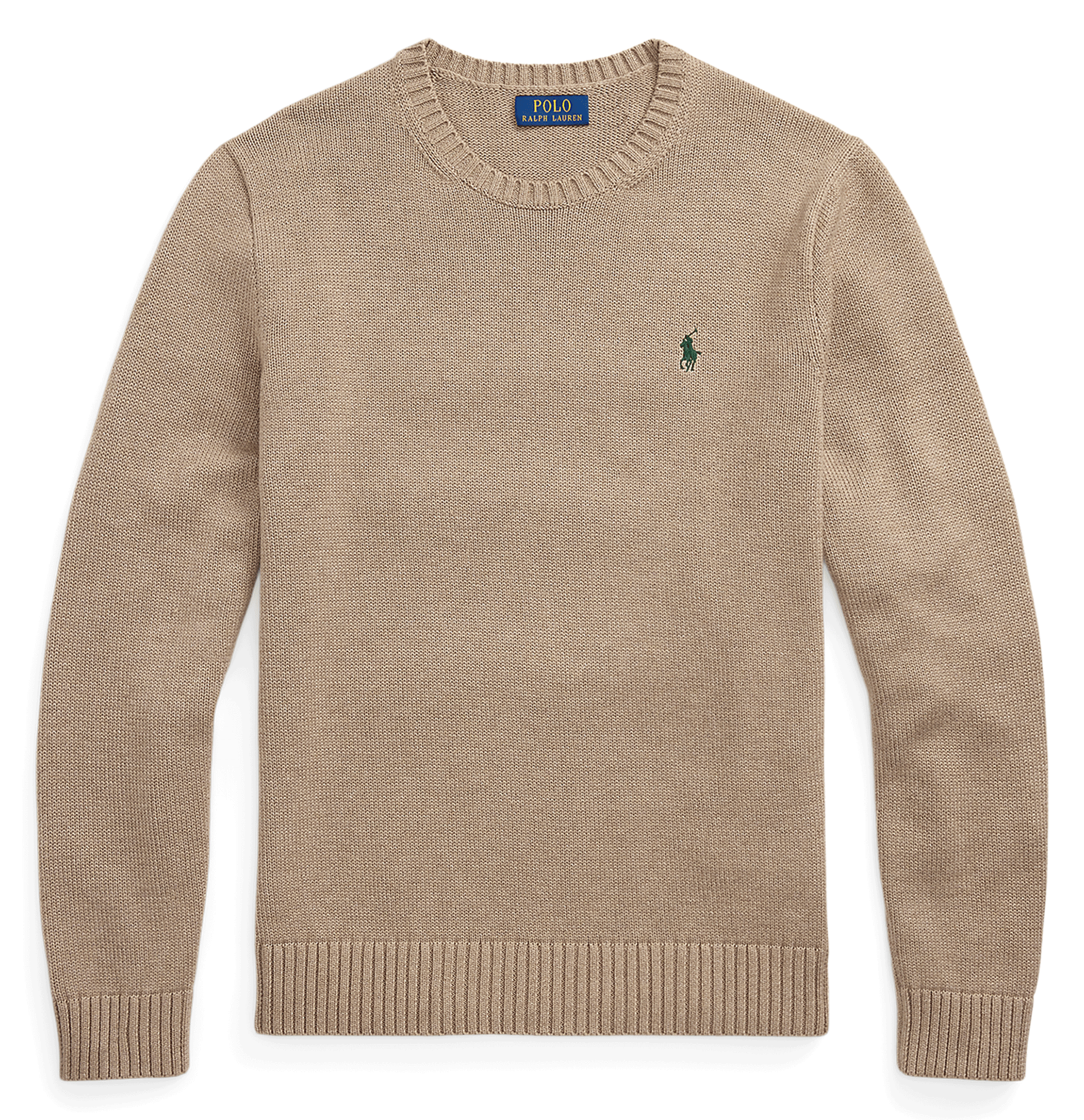 Katoenen tricottrui met ronde hals en fantasieprint POLO RALPH LAUREN Bruin