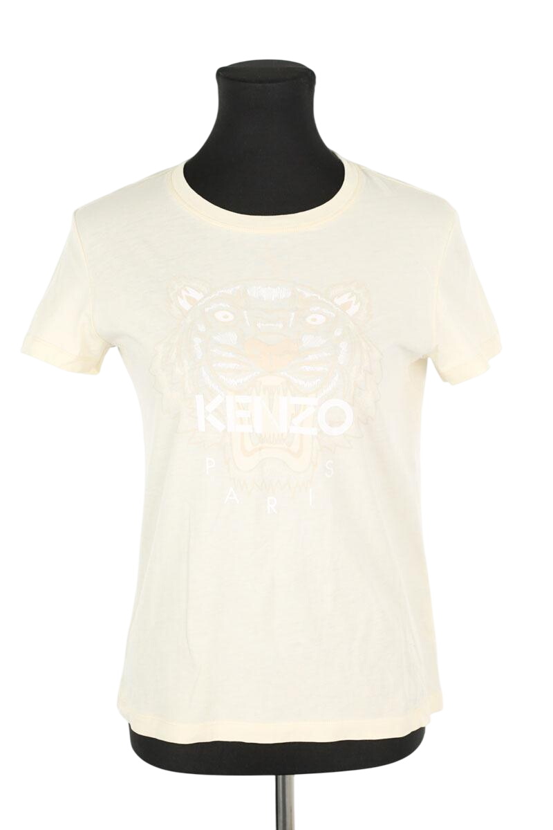 Cotton T-shirt KENZO - SECONDE MAIN Beige