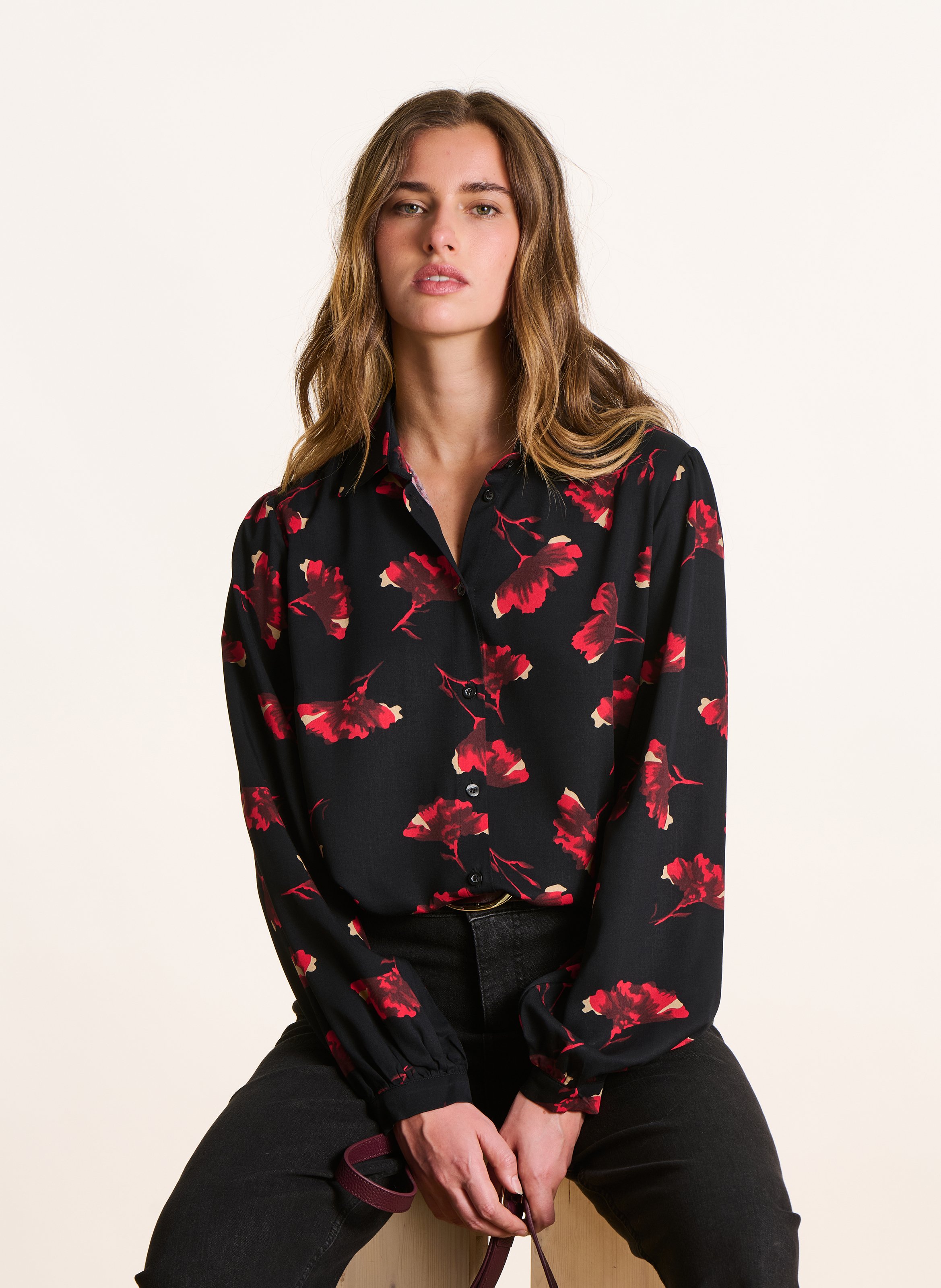 Chemise col classique à imprimé floral LA FEE MARABOUTEE Multicolore