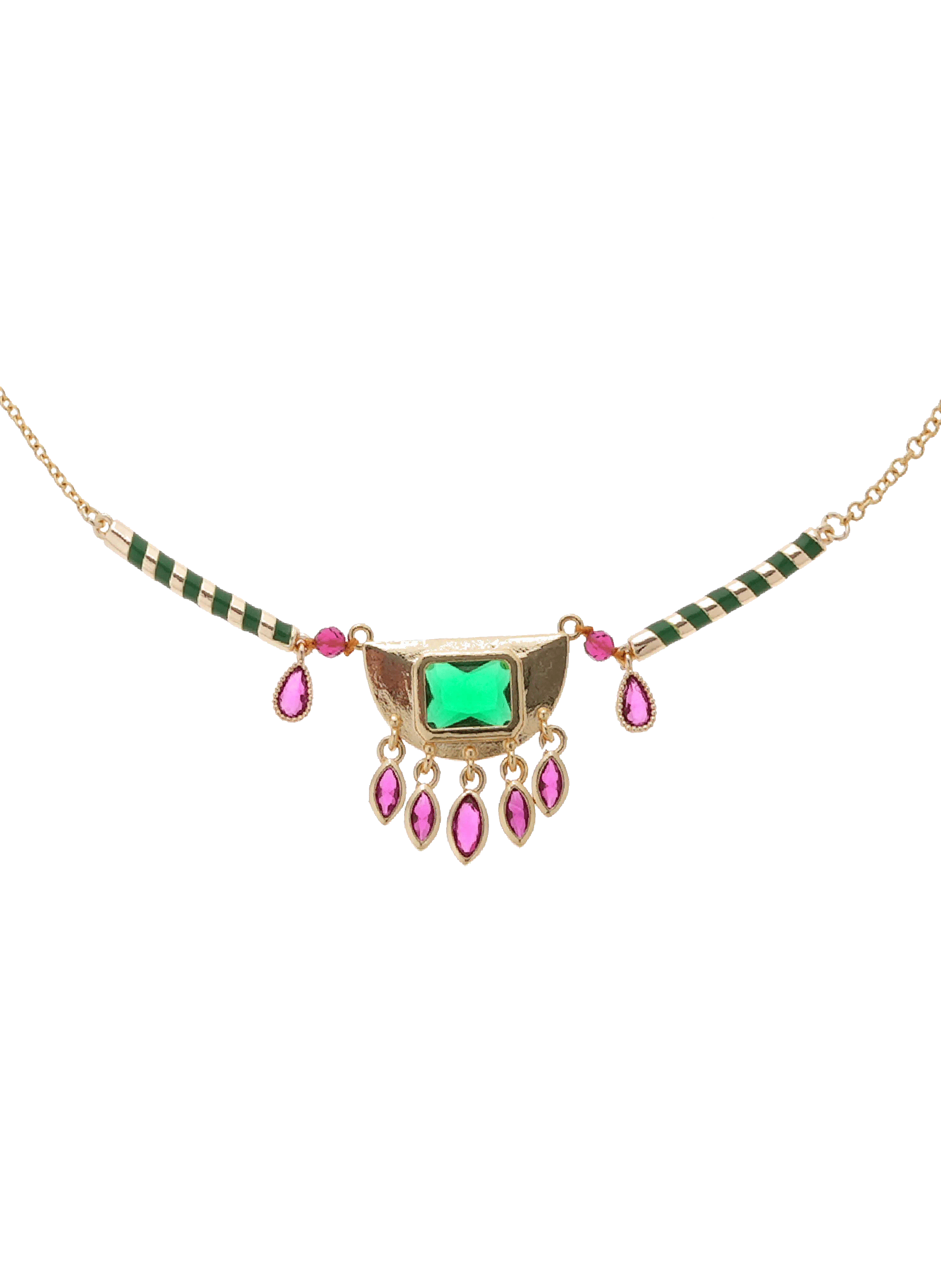Chain necklace with pendant HIPANEMA Green
