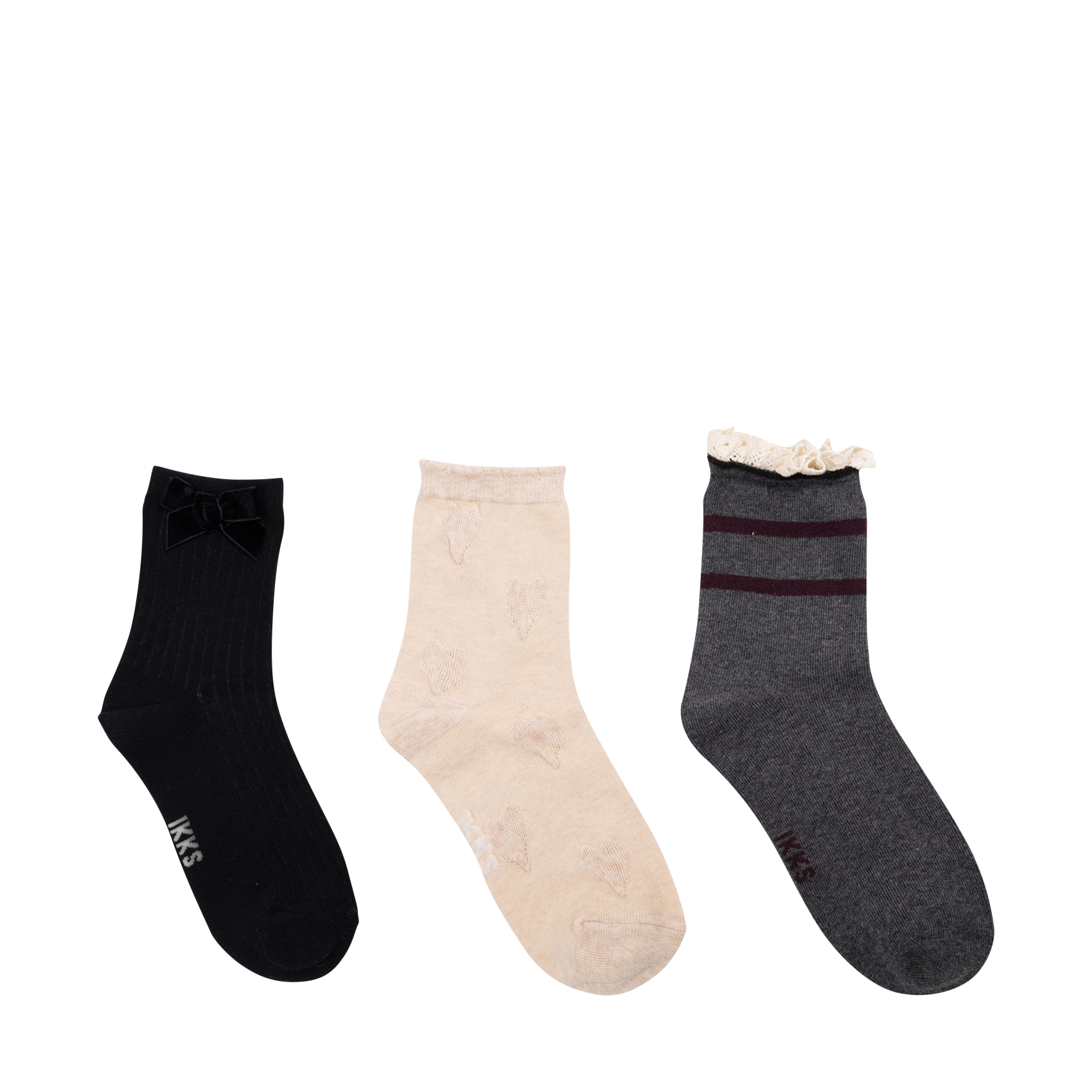 Lot de chaussettes imprimées en coton mélangé IKKS JUNIOR Beige