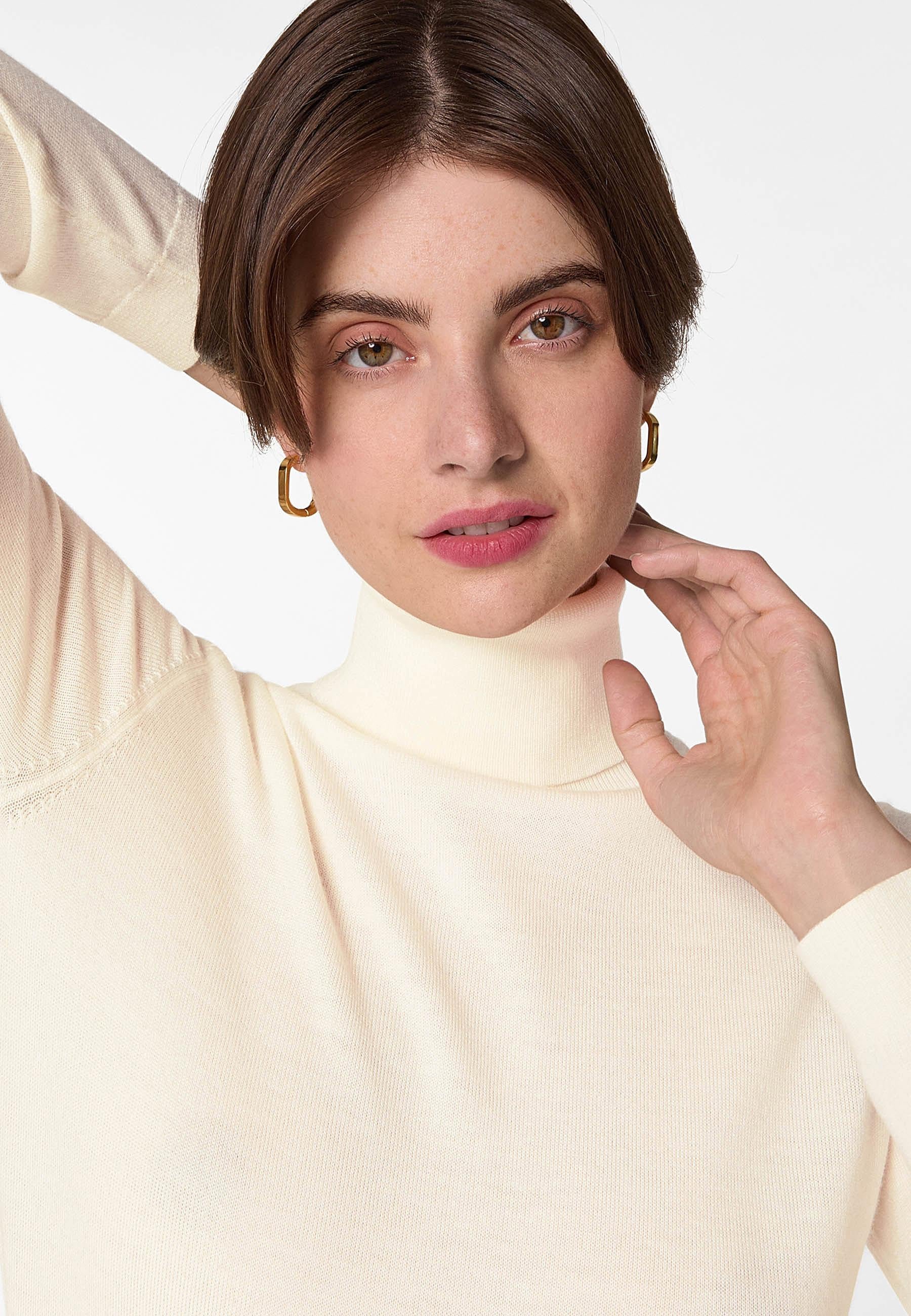 Merino wool roll-neck sweater RODIER White