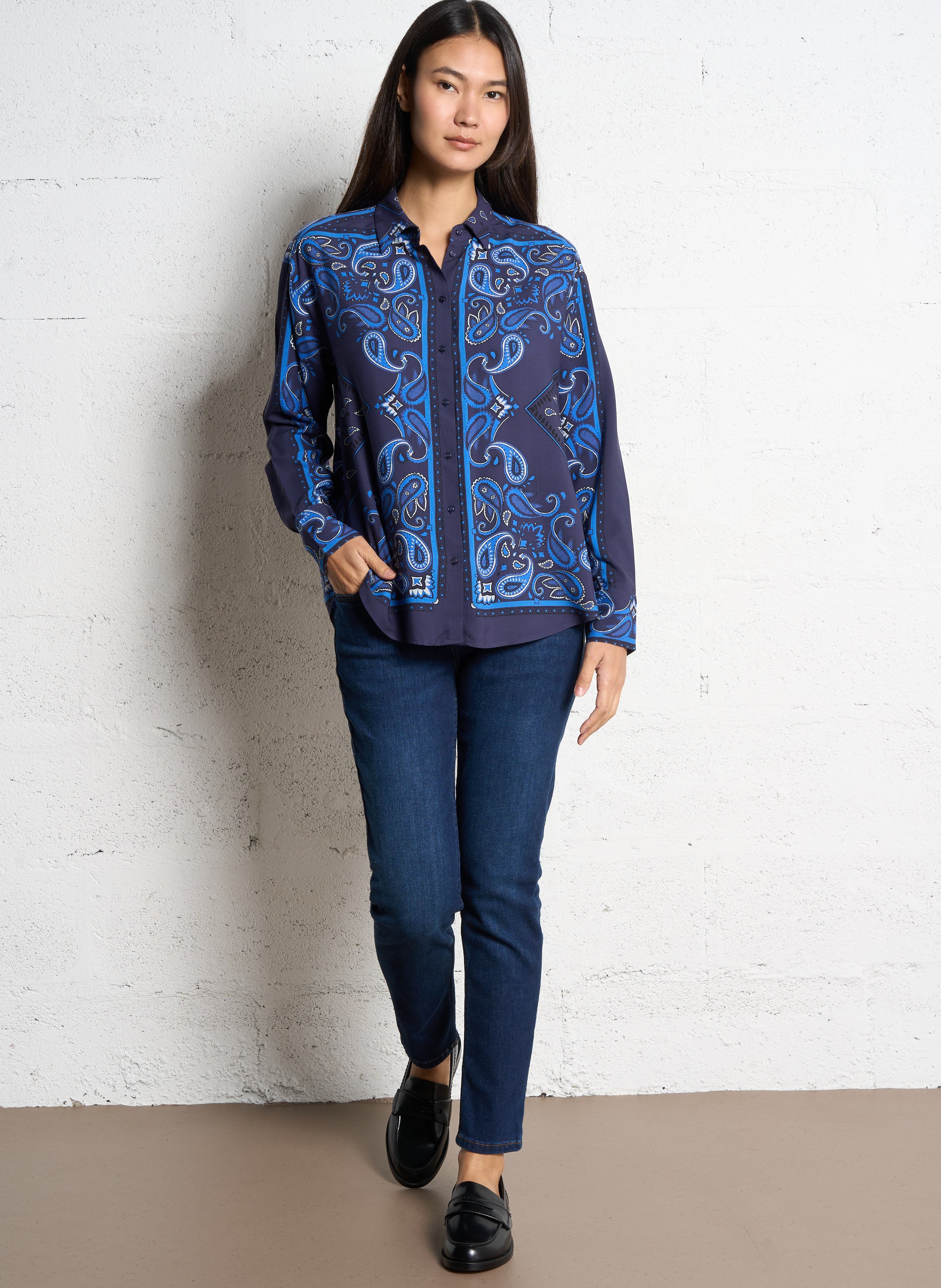 Chemise oversize imprimée SUD EXPRESS Bleu