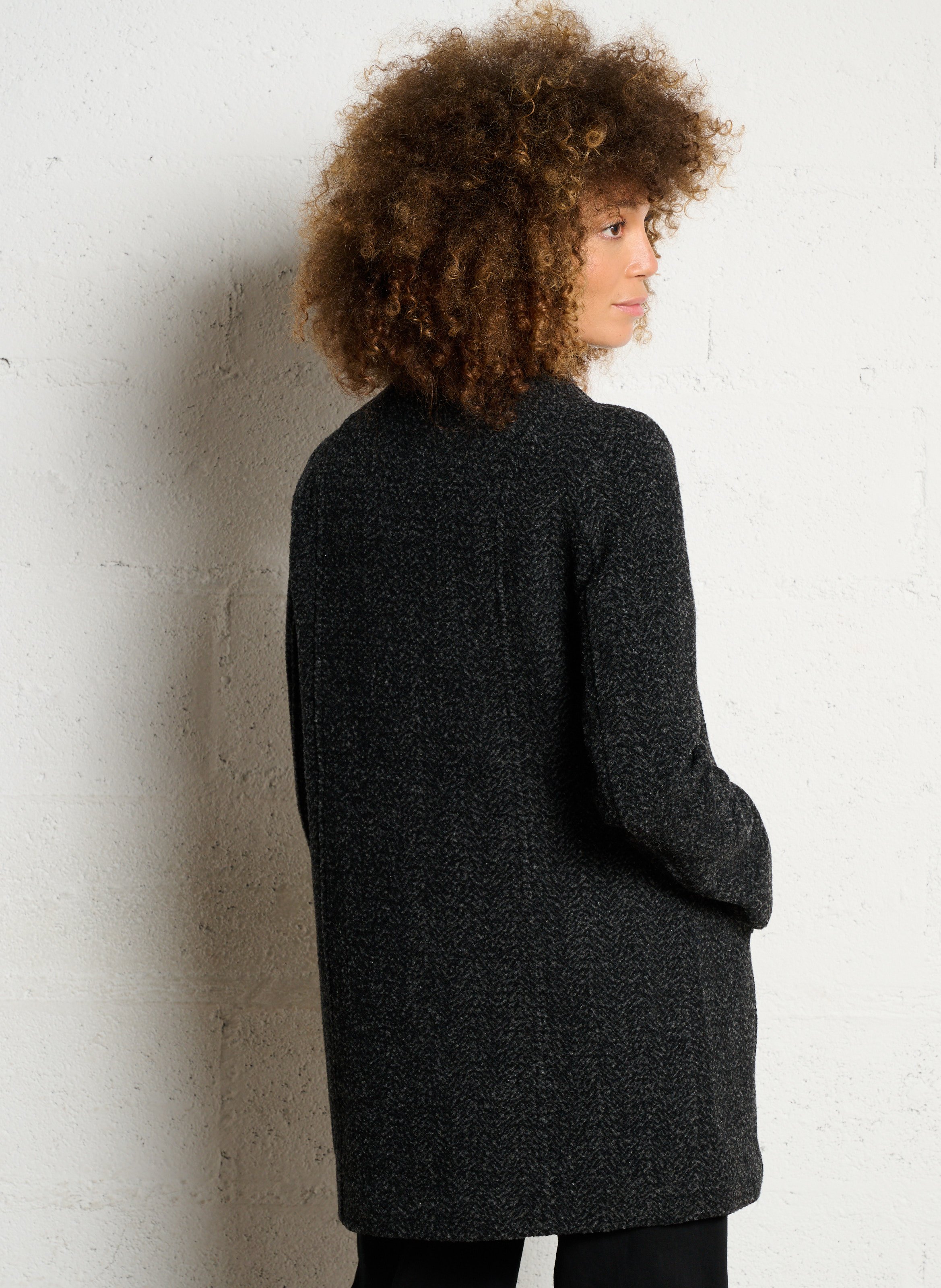 Manteau chiné à double boutonnage ONE STEP Gris