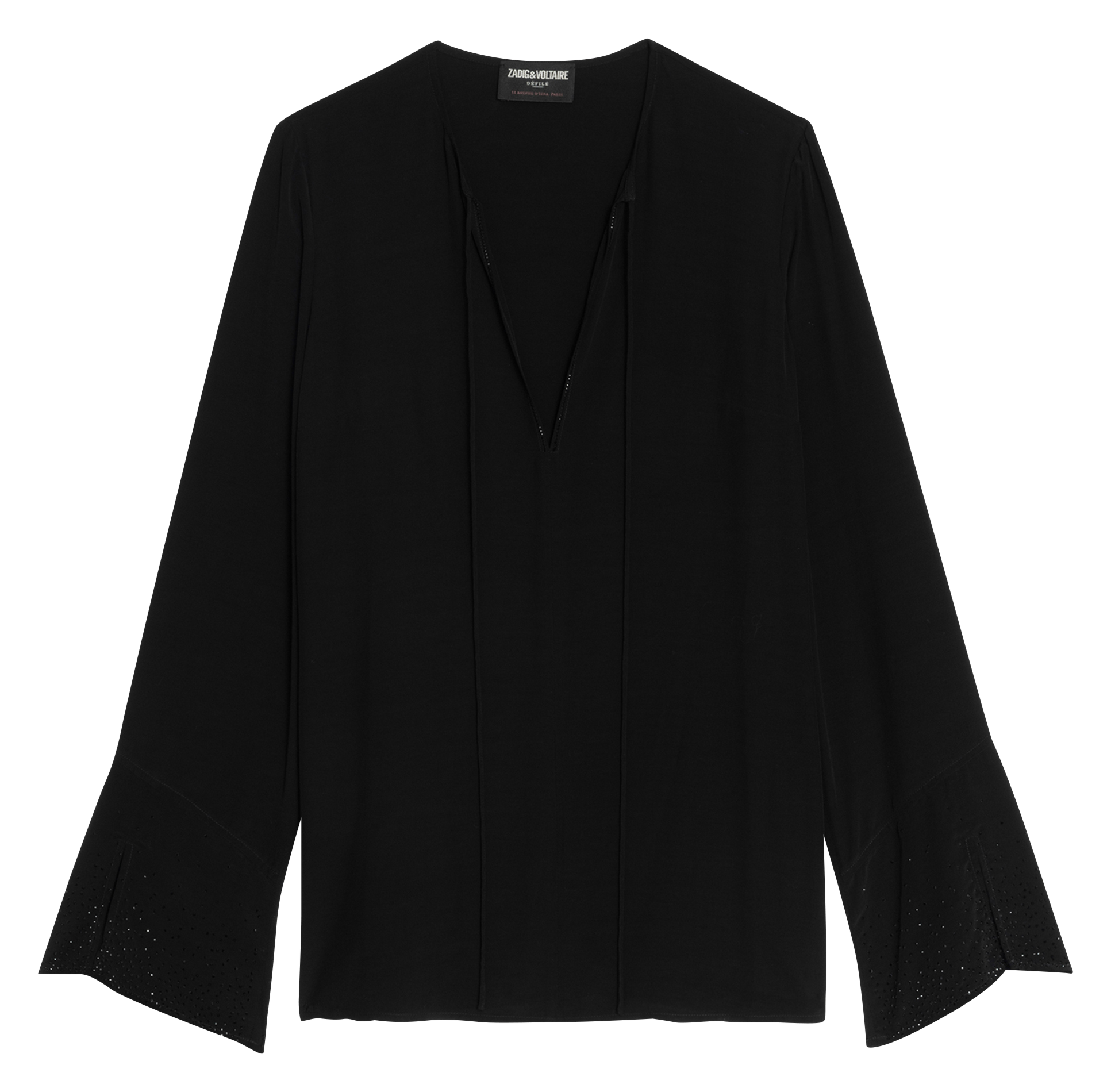 Flowy V-neck loose top ZADIG&VOLTAIRE Black