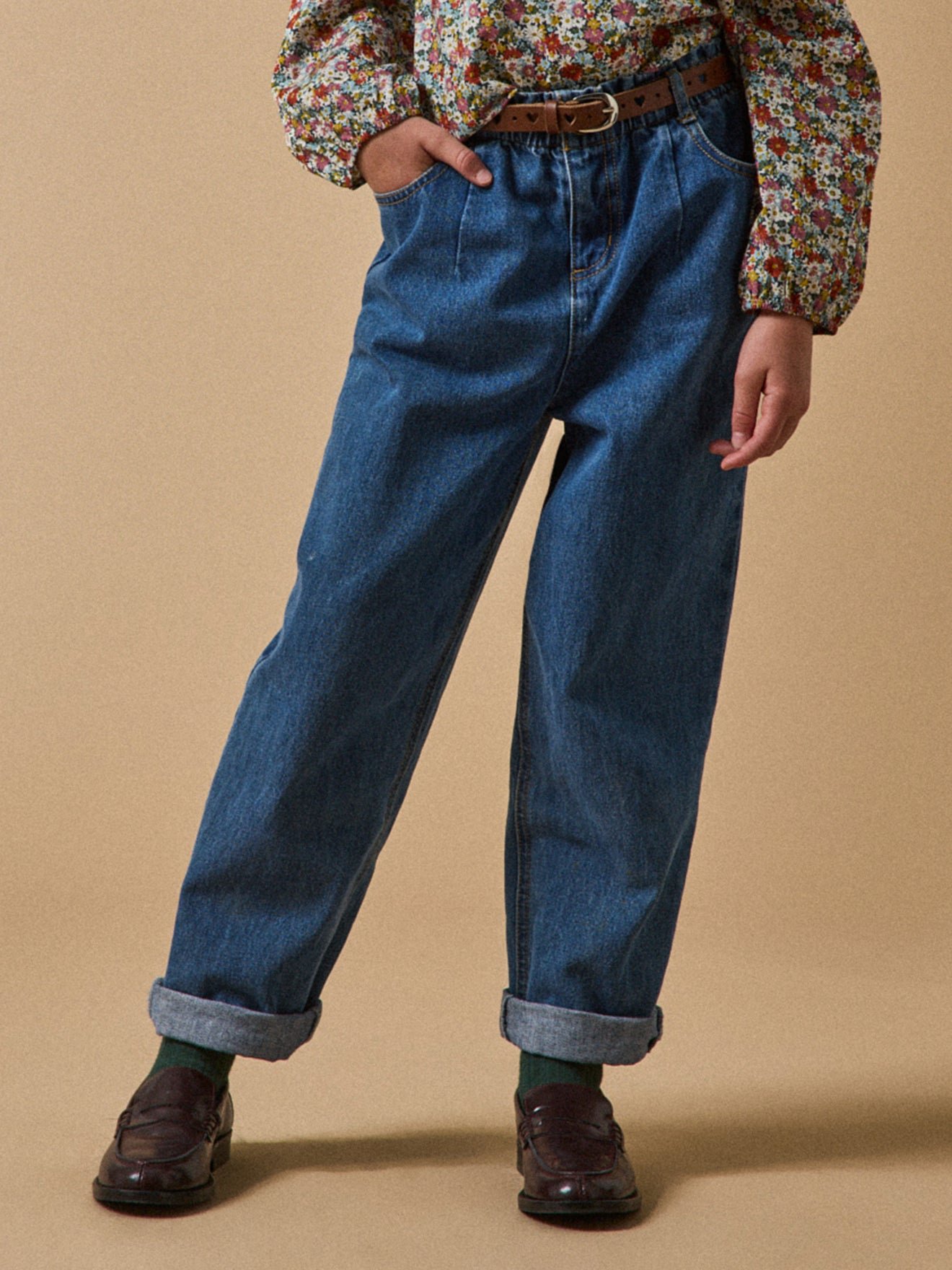 Mom Fit Jeans CYRILLUS Blue