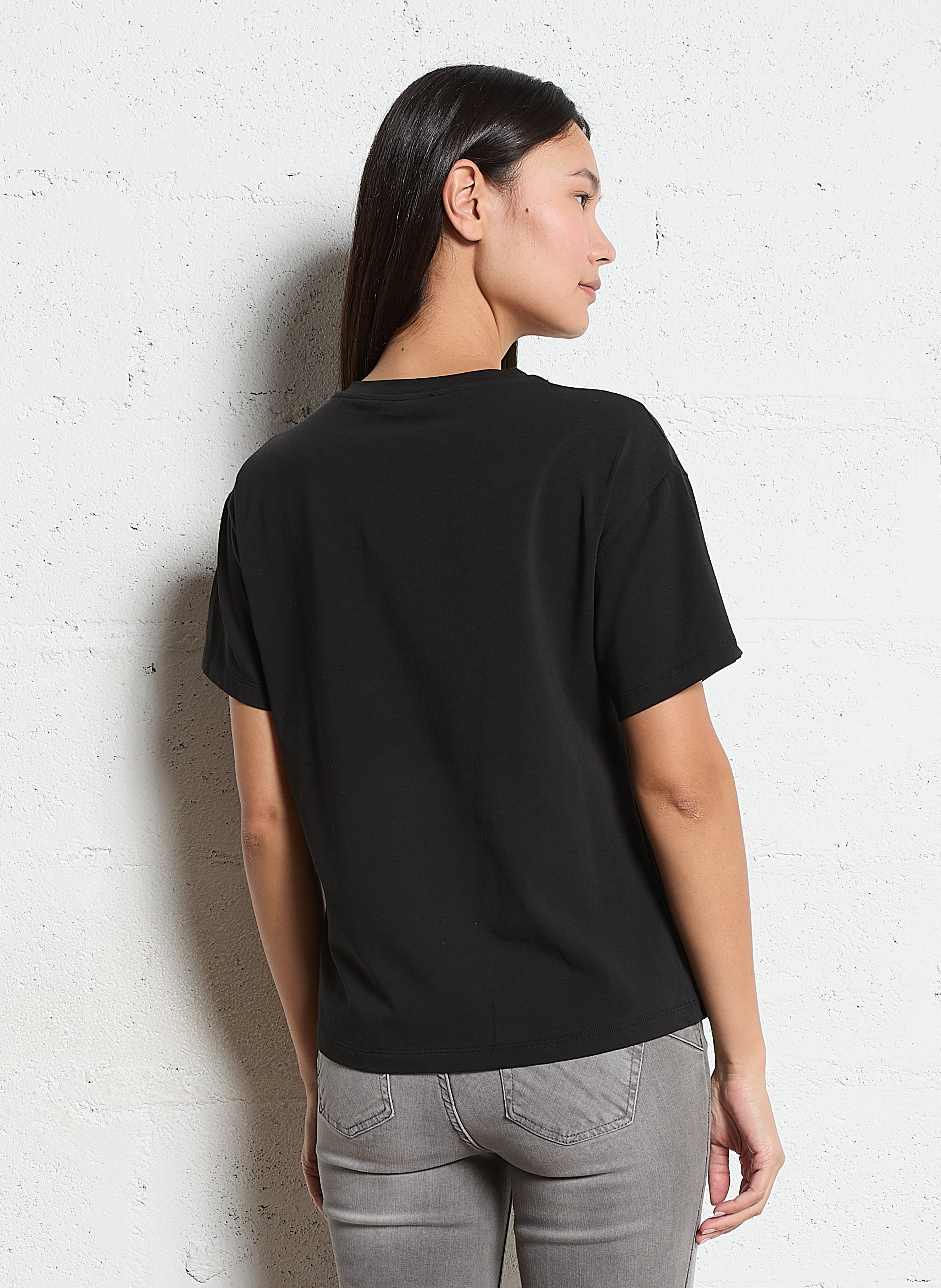 Jacksonville - T-Shirt mit Rundhalsausschnitt aus Baumwoll-Mix LIU JO Schwarz