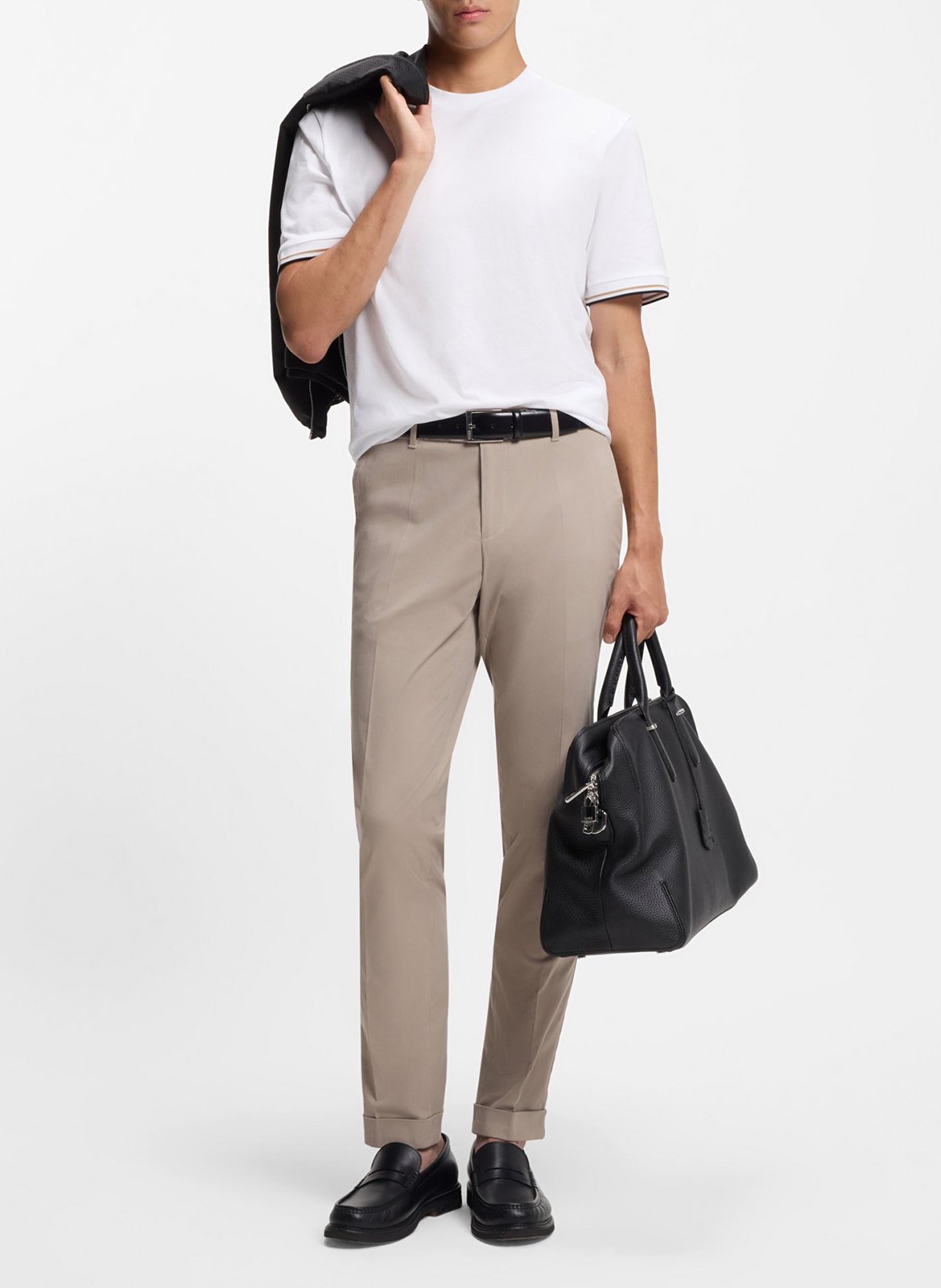 Camiliday round-neck sleeveless cotton top BOSS White