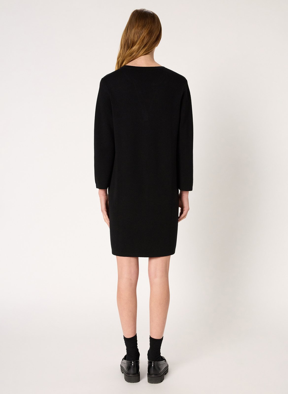 Halflange jurk van wol  GERARD DAREL Zwart