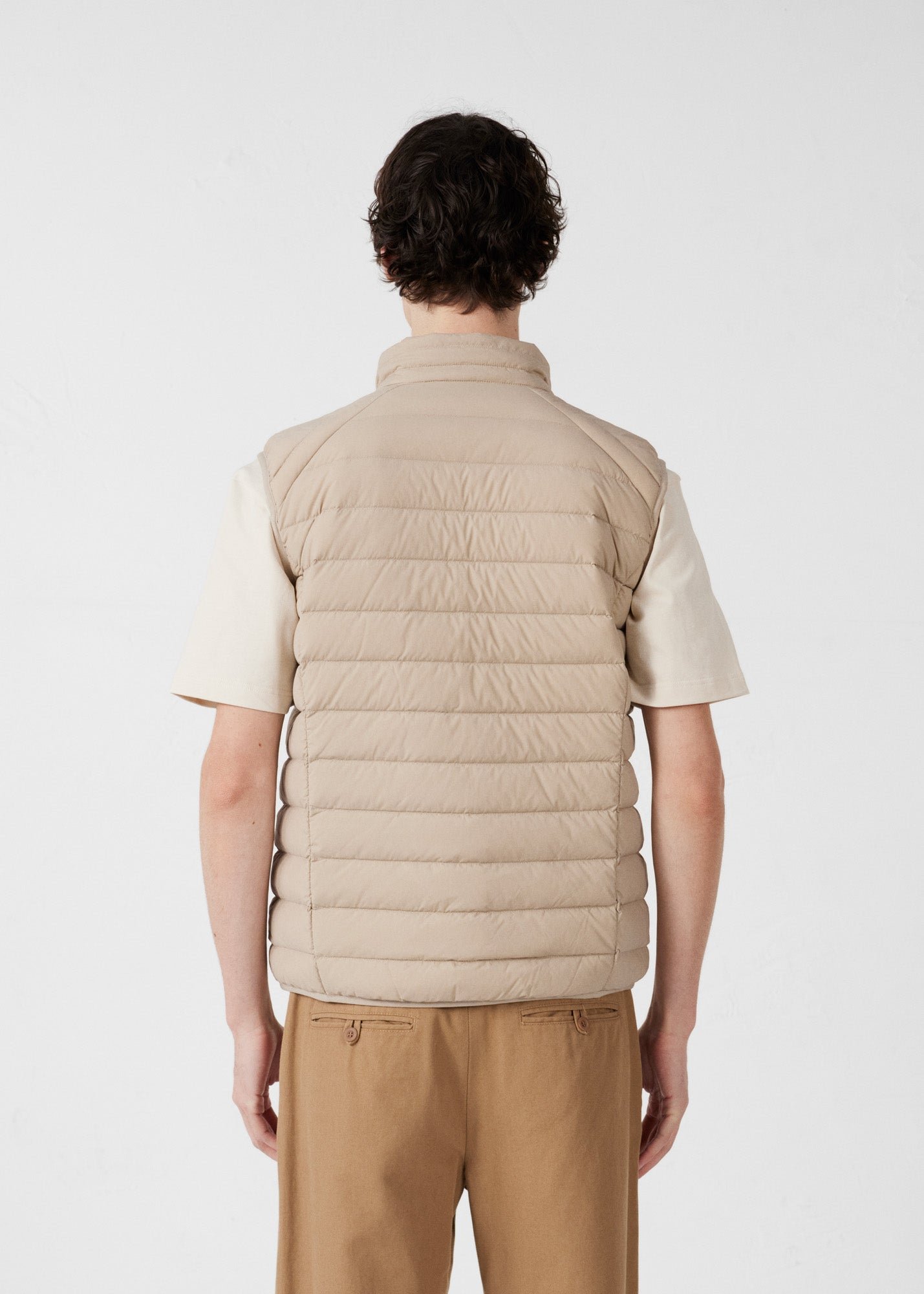 Stretch sleeveless puffer jacket Arafo JOTT Beige