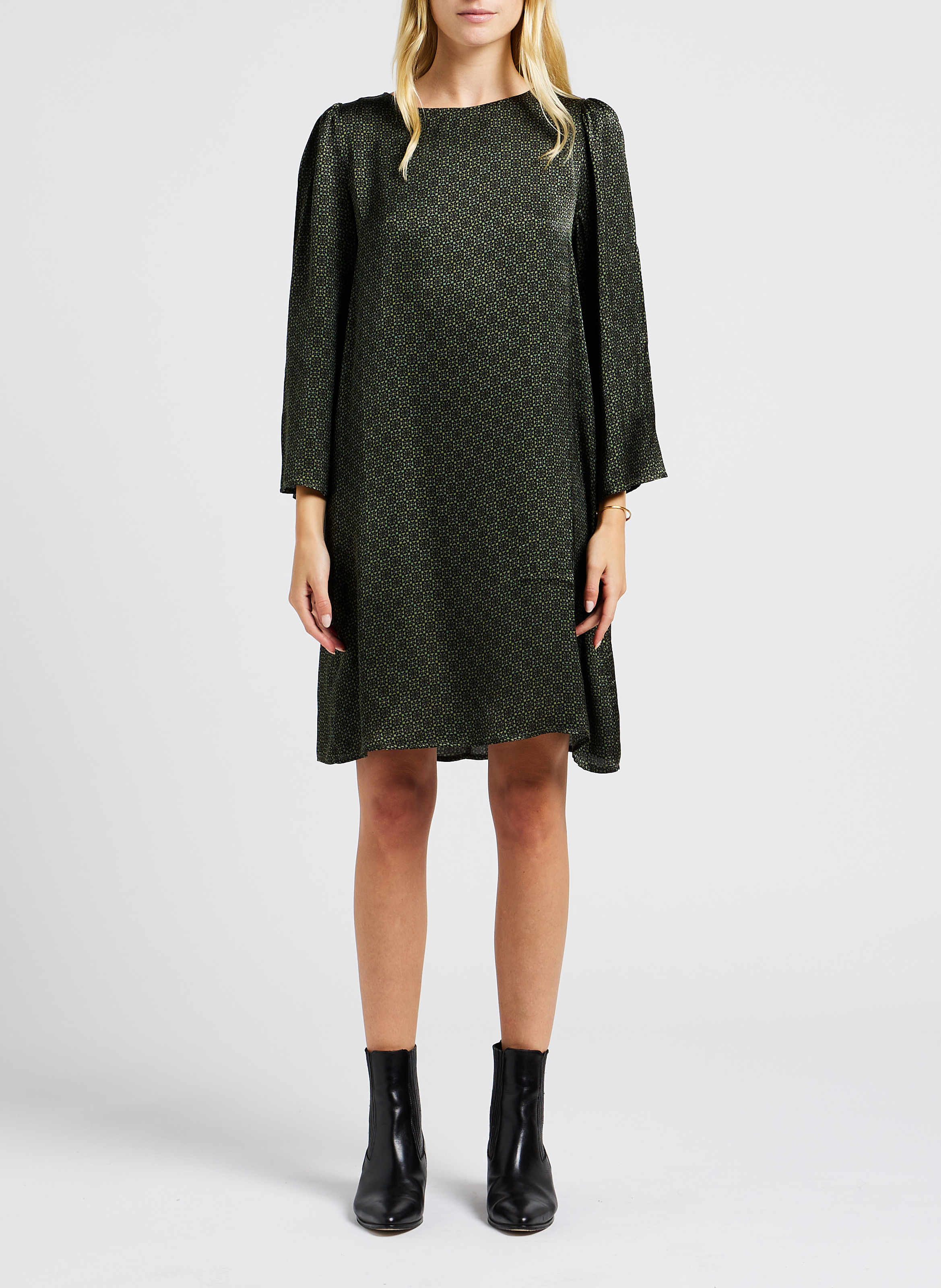 Robe col rond imprimée GRACE ET MILA Vert