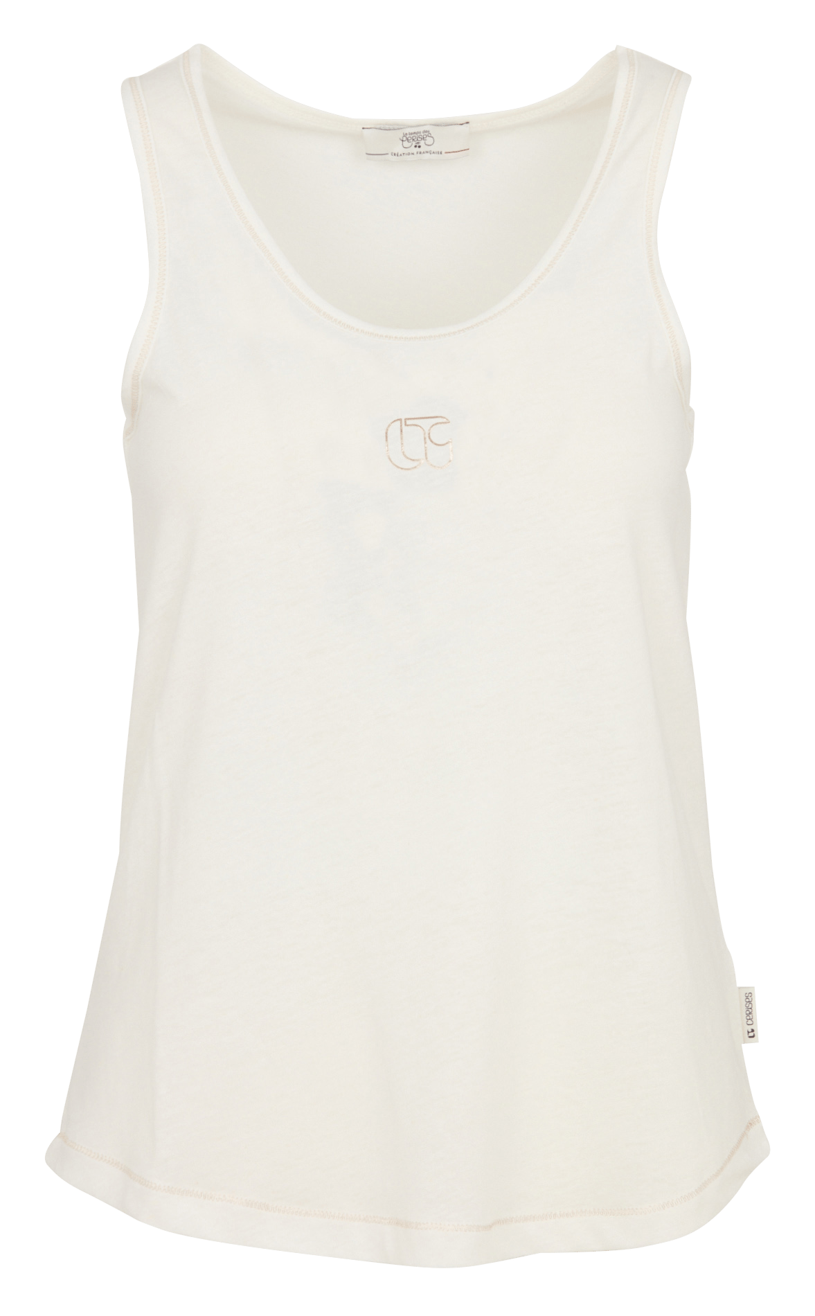 Malilen U-neck sleeveless top LE TEMPS DES CERISES White